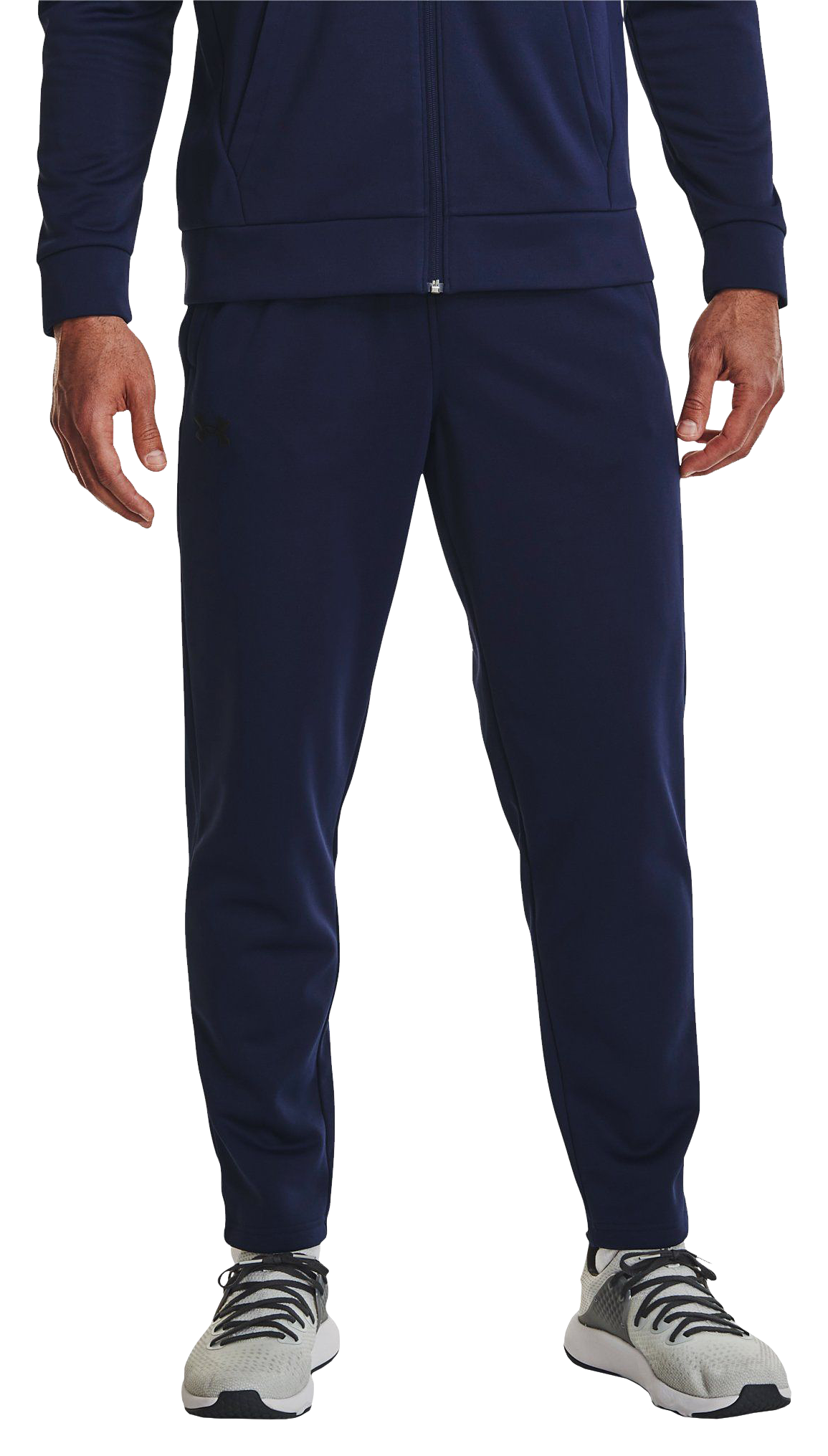 Image of Under Armour Fleece Pants for Men - Midnight Navy/Black - M