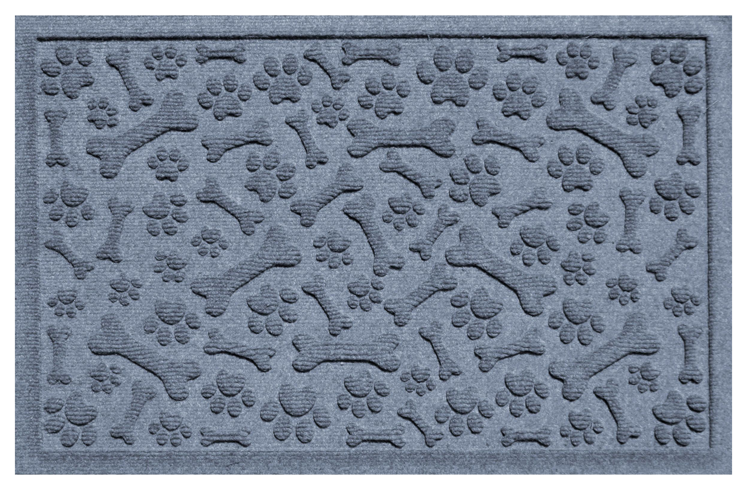 Image of Bungalow Flooring WaterHog Paws and Bones Pet Feeder Mat - Bluestone - 2' x 3'
