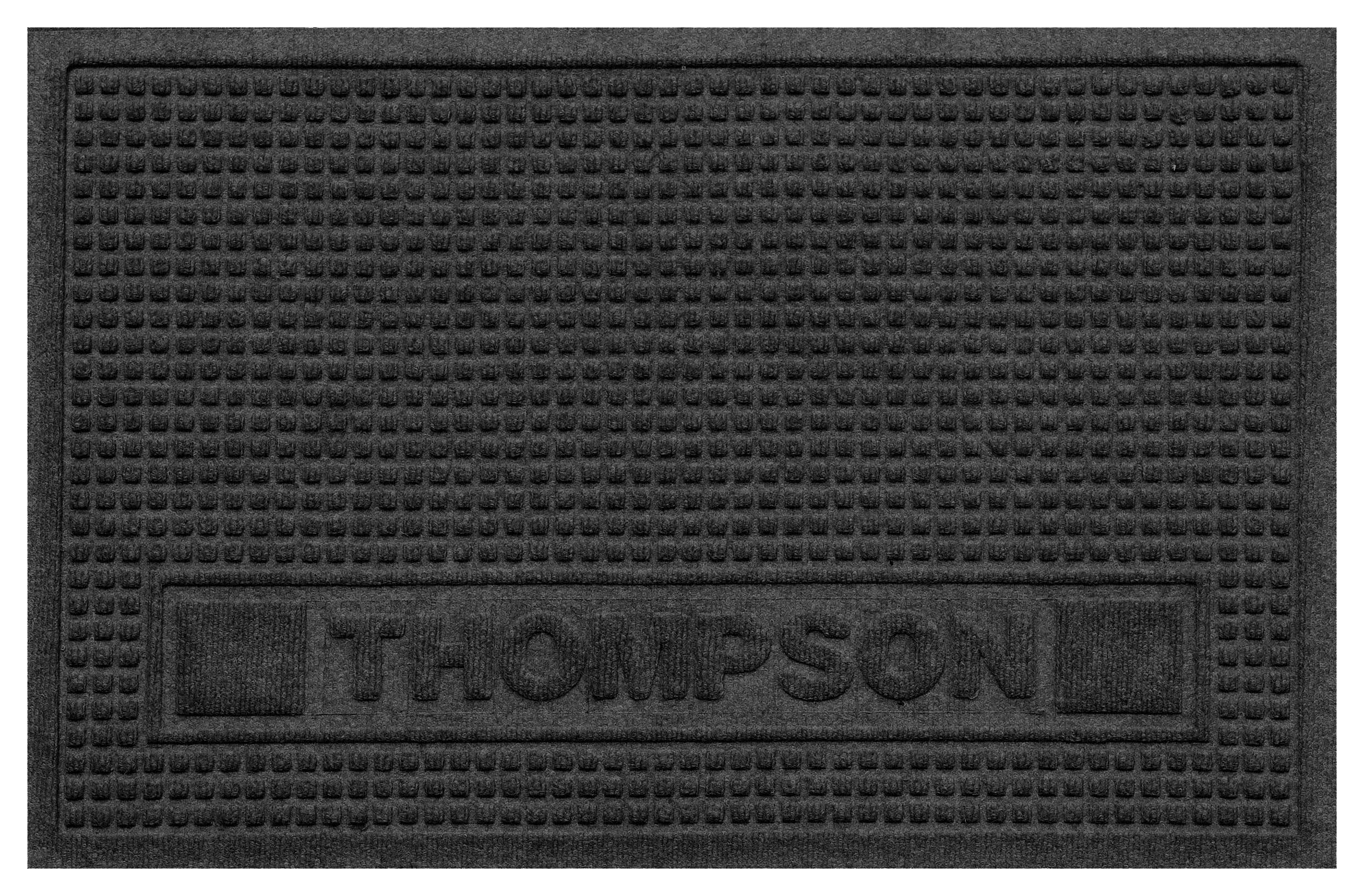 Image of "Bungalow Flooring WaterHog Pet Squares Personalized Door Mat/Pet Mat - Charcoal - 18"" x 28"""