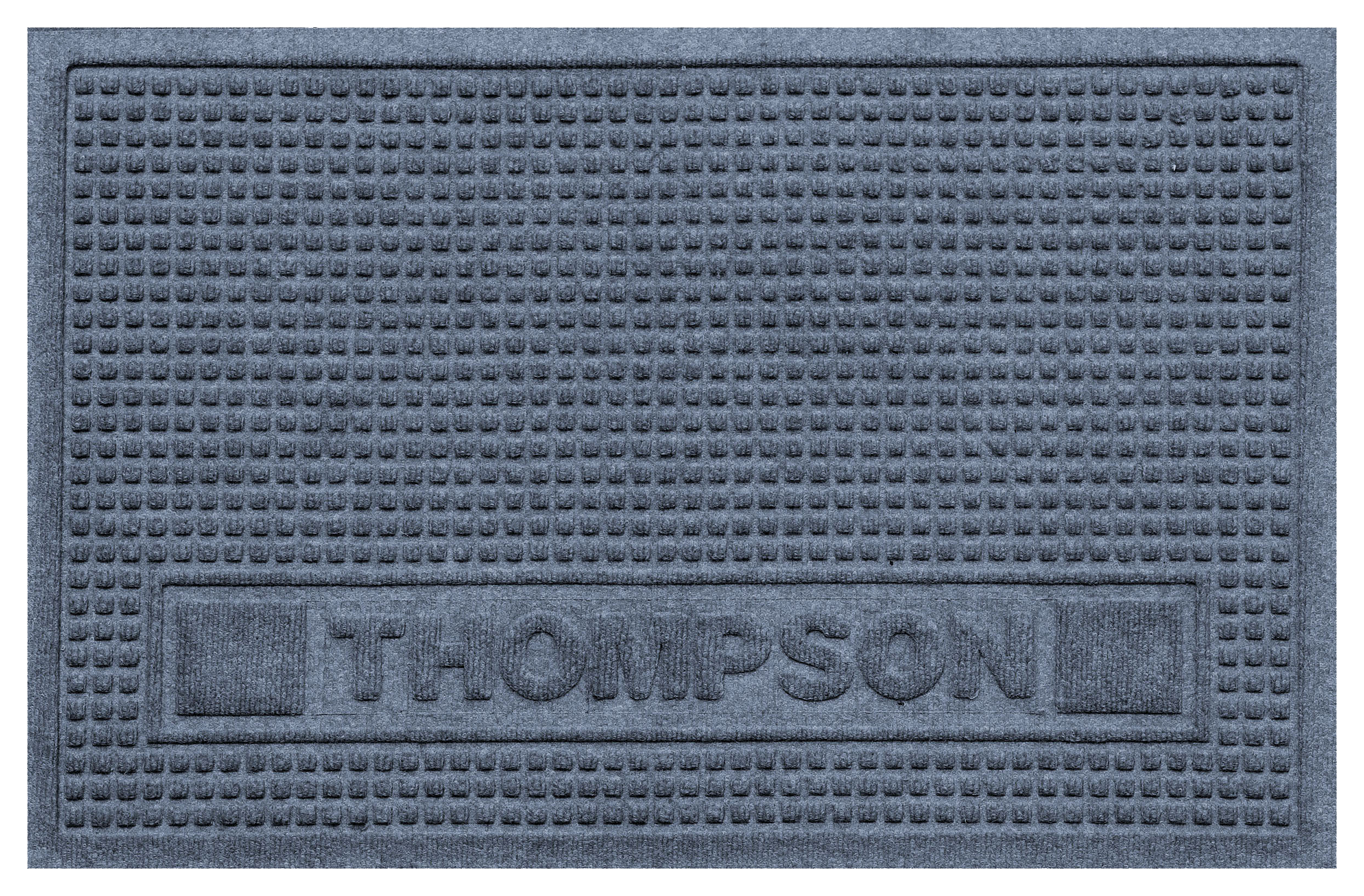 Image of "Bungalow Flooring WaterHog Pet Squares Personalized Door Mat/Pet Mat - Bluestone - 18"" x 28"""