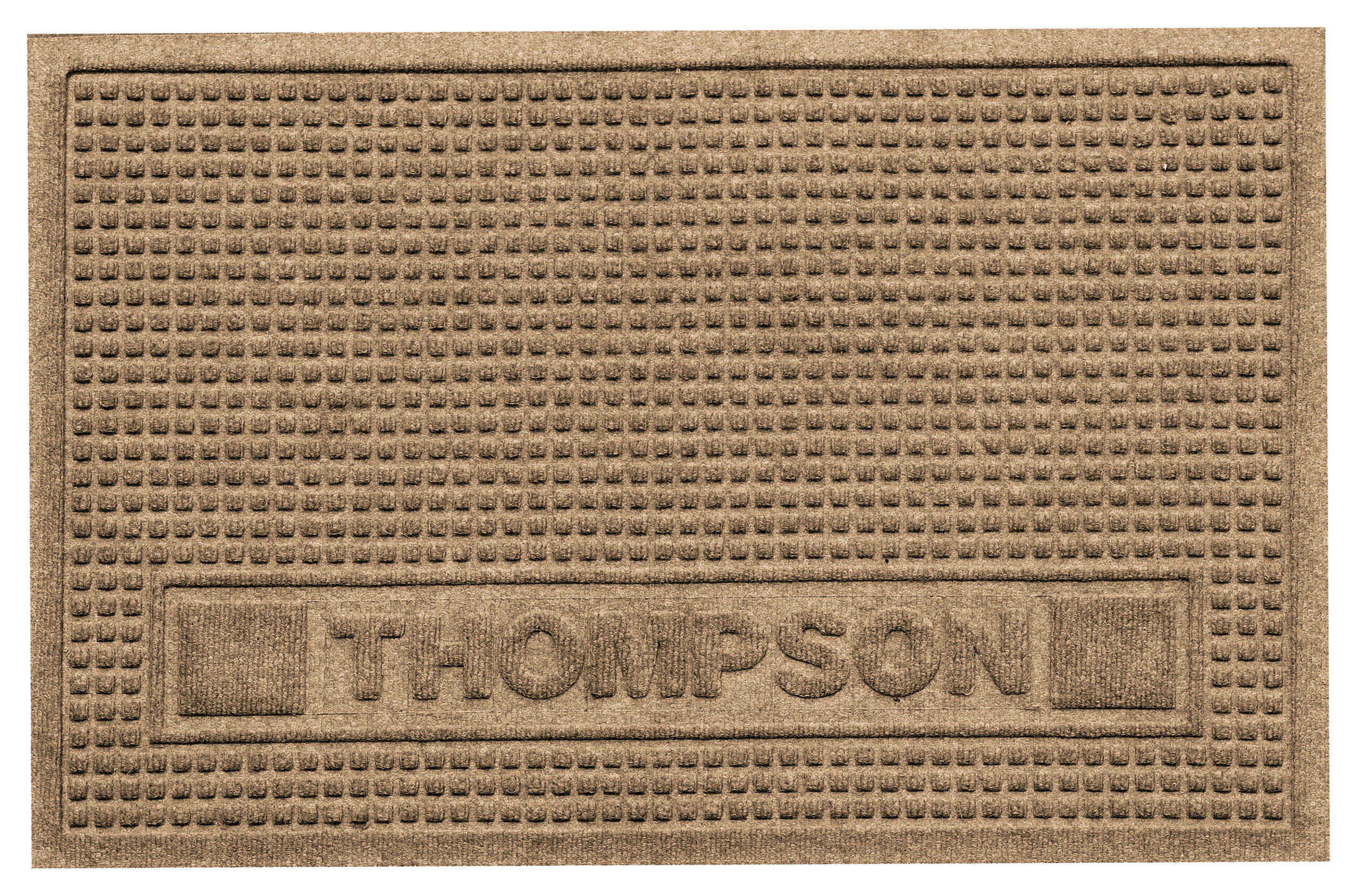 Image of Bungalow Flooring WaterHog Pet Squares Personalized Door Mat/Pet Mat - Camel - 2' x 3'