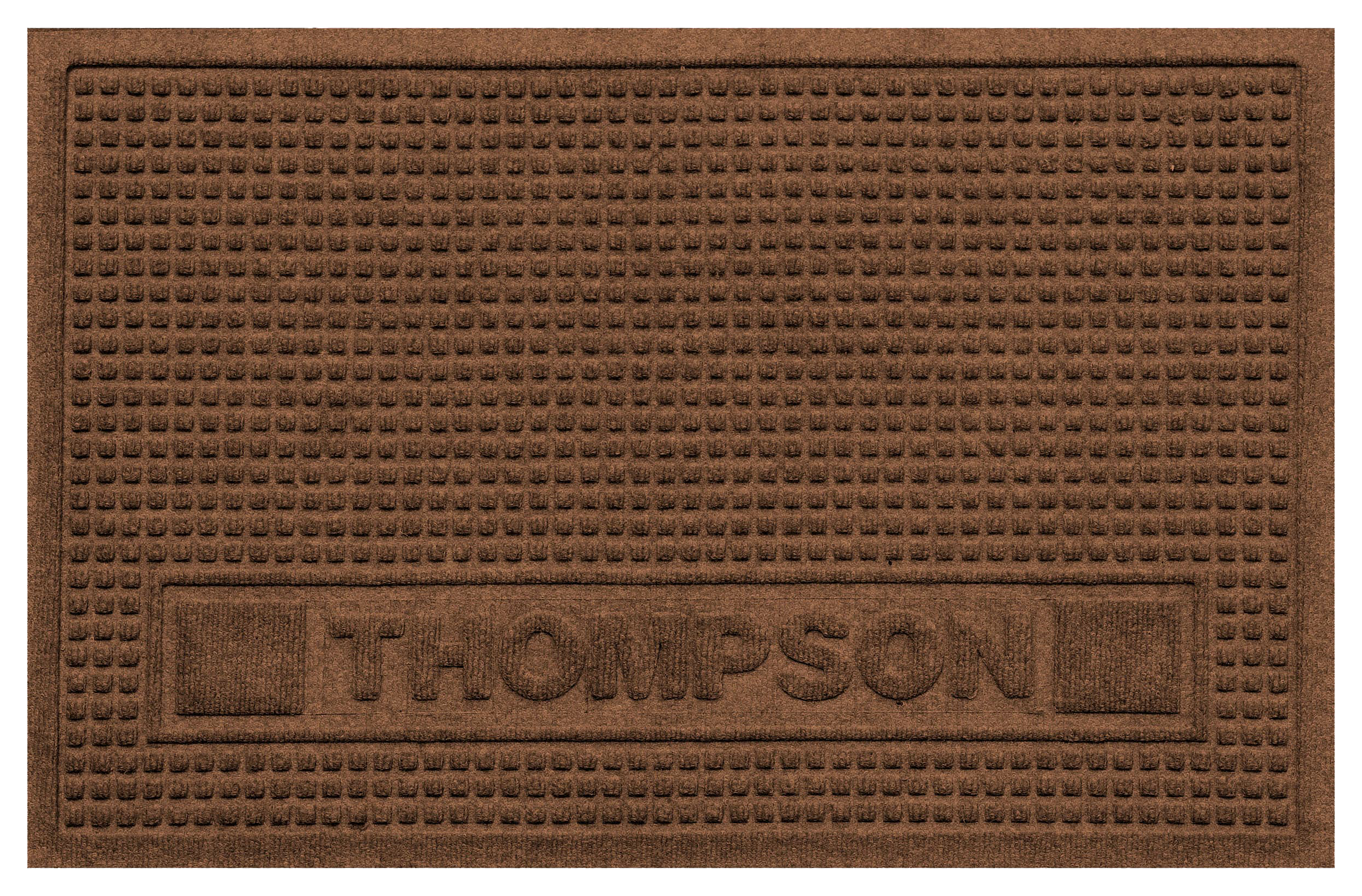 Image of Bungalow Flooring WaterHog Pet Squares Personalized Door Mat/Pet Mat - Dark Brown - 2' x 3'