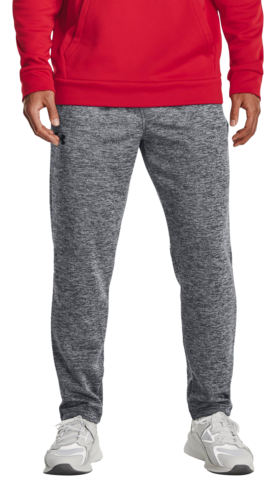 Image of Under Armour Armour Fleece Twist Pants for Men - Pitch Gray/Mod Gray/Black