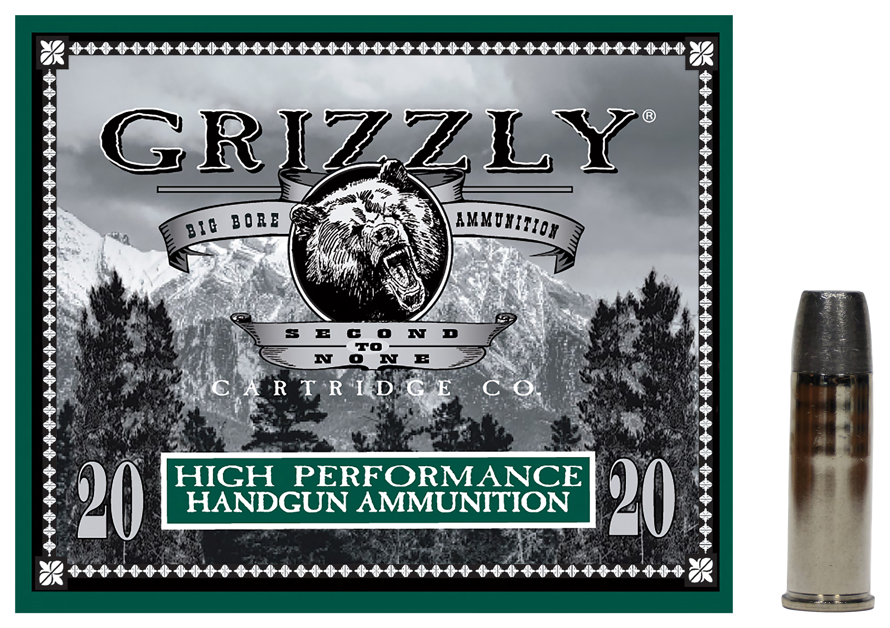 Grizzly Ammunition .44 Remington Magnum +P 355 Grain Handgun Ammo - Grizzly Ammunition