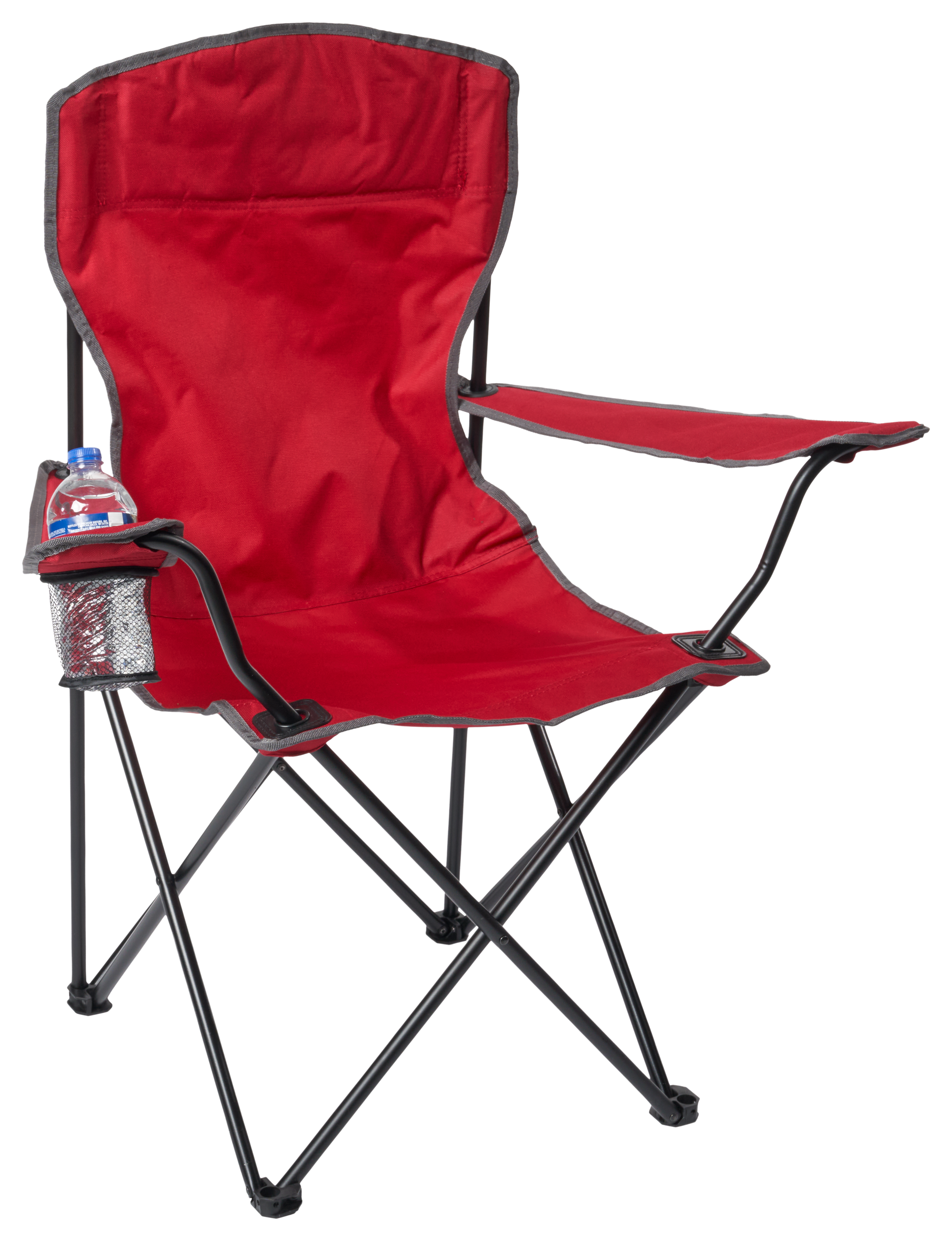 Image of Bass Pro Shops Basic Camp Chair with Cupholder - Red