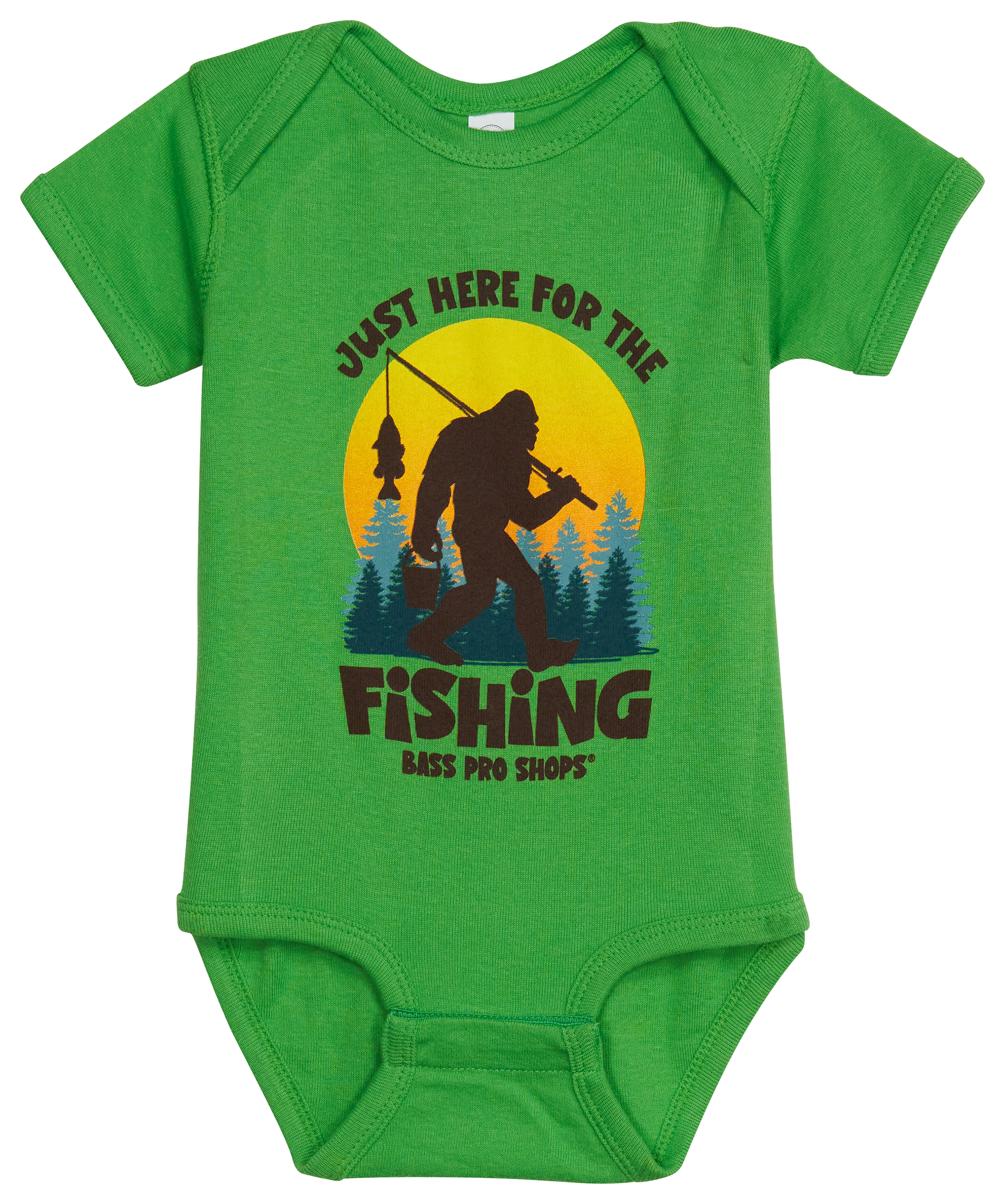 Bass Pro Shops Bigfoot Fishing Short-Sleeve Bodysuit for Babies