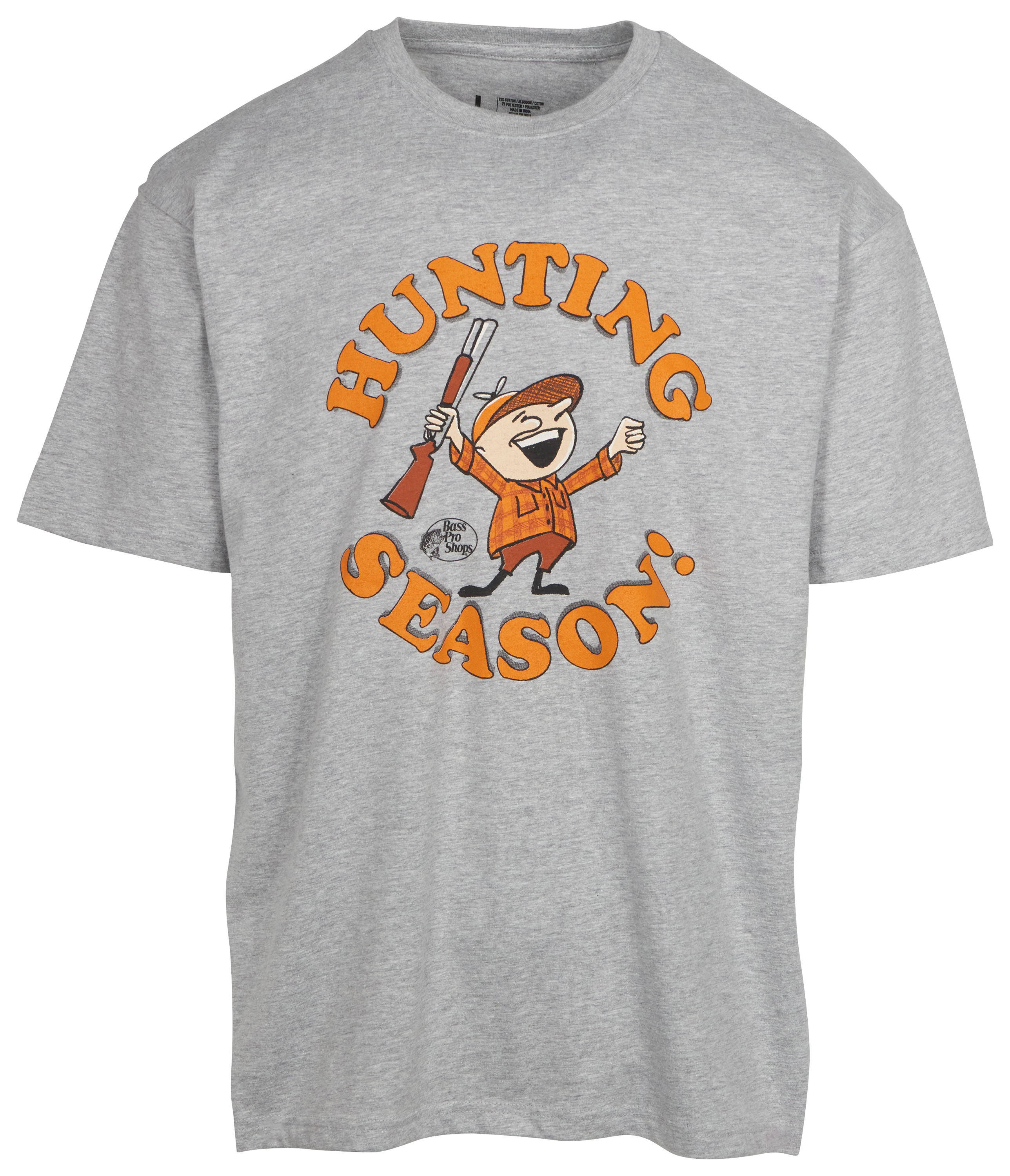 Image of Bass Pro Shops Hunting Season Graphic Short-Sleeve T-Shirt for Men - Heather Grey