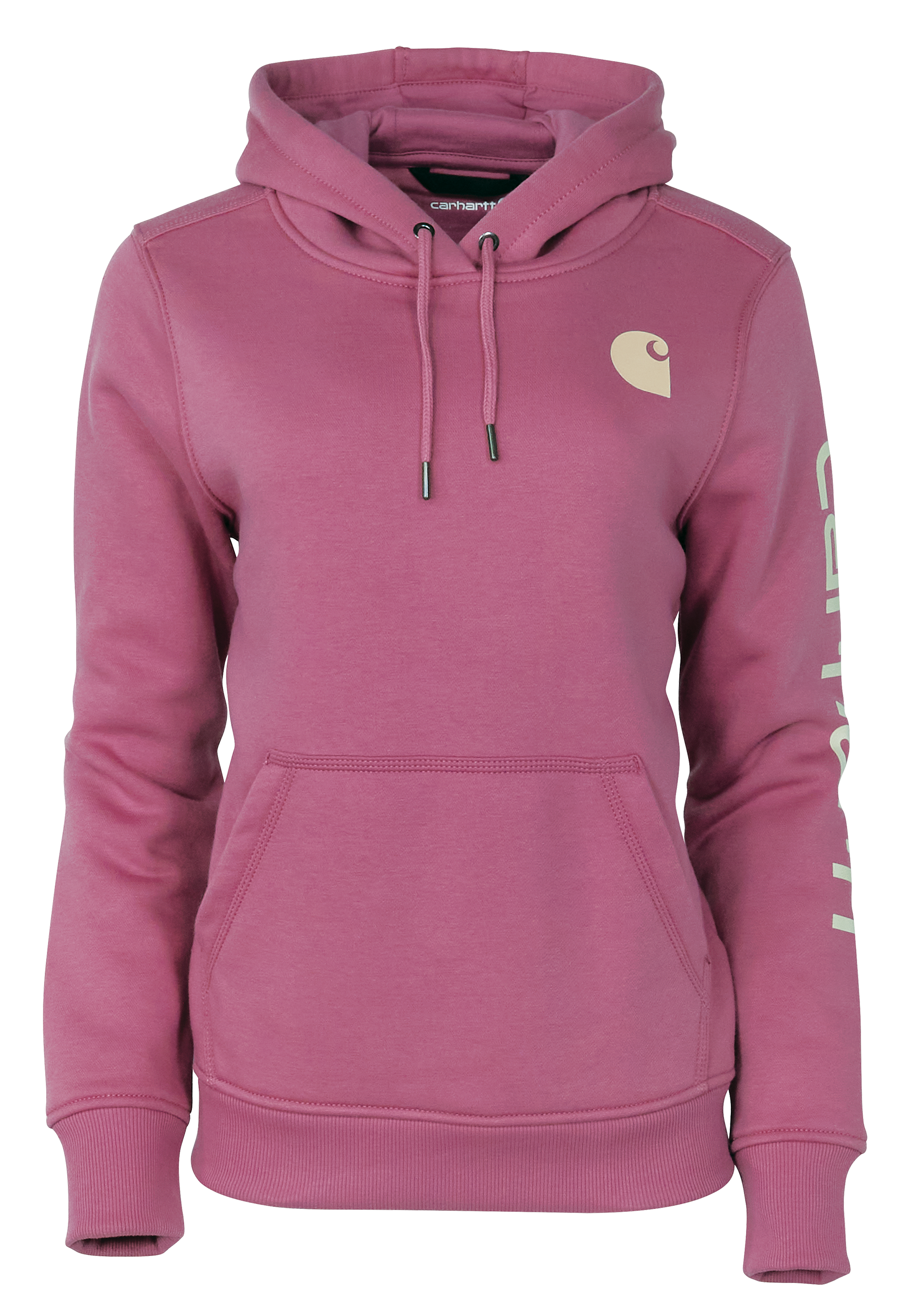 Image of Carhartt Relaxed Fit Midweight Logo Sleeve Graphic Sweatshirt for Ladies - Woodrose - S