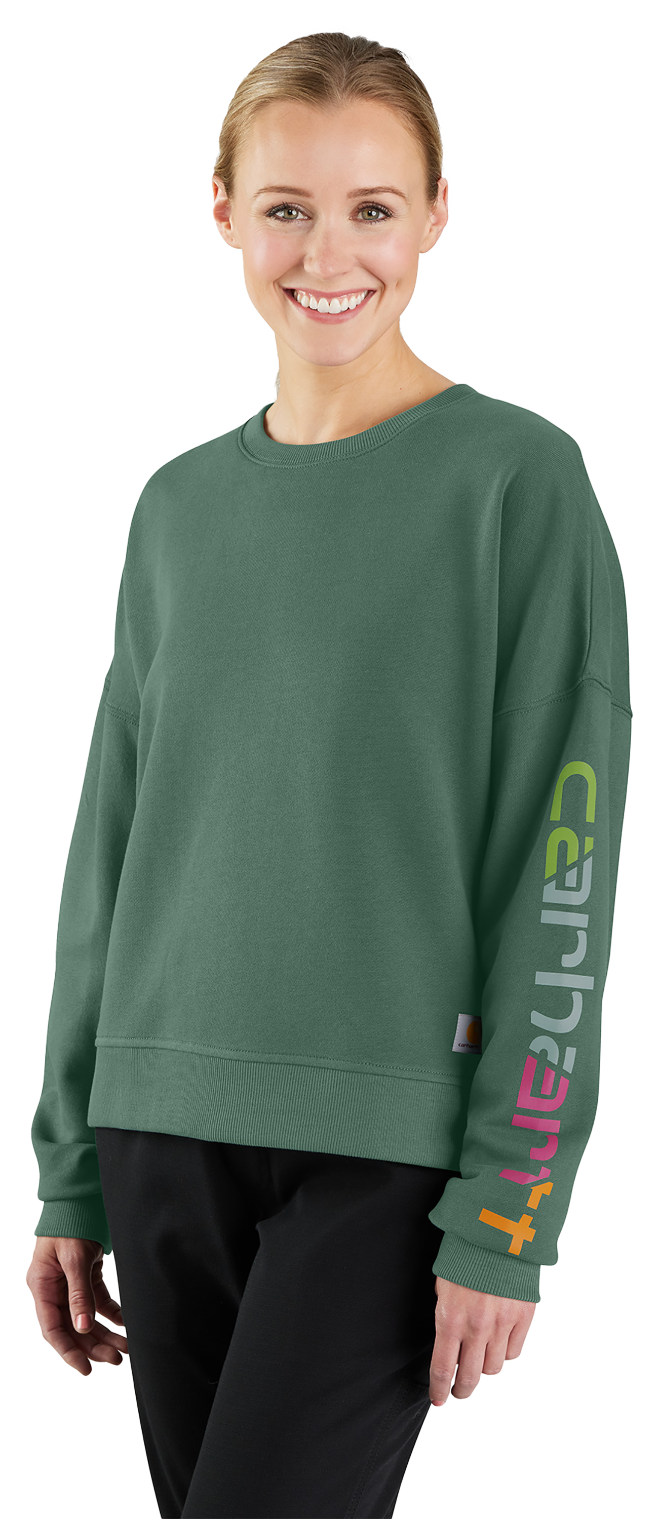 CARHARTT Graphic Crew-Neck Long-Sleeve Sweatshirt for Ladies