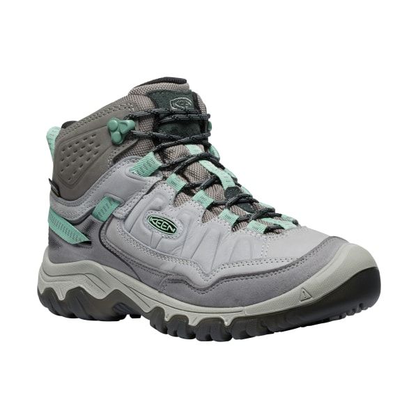 KEEN Targhee IV Mid Waterproof Hiking Boots for Ladies - Alloy/Granite Green - 6M