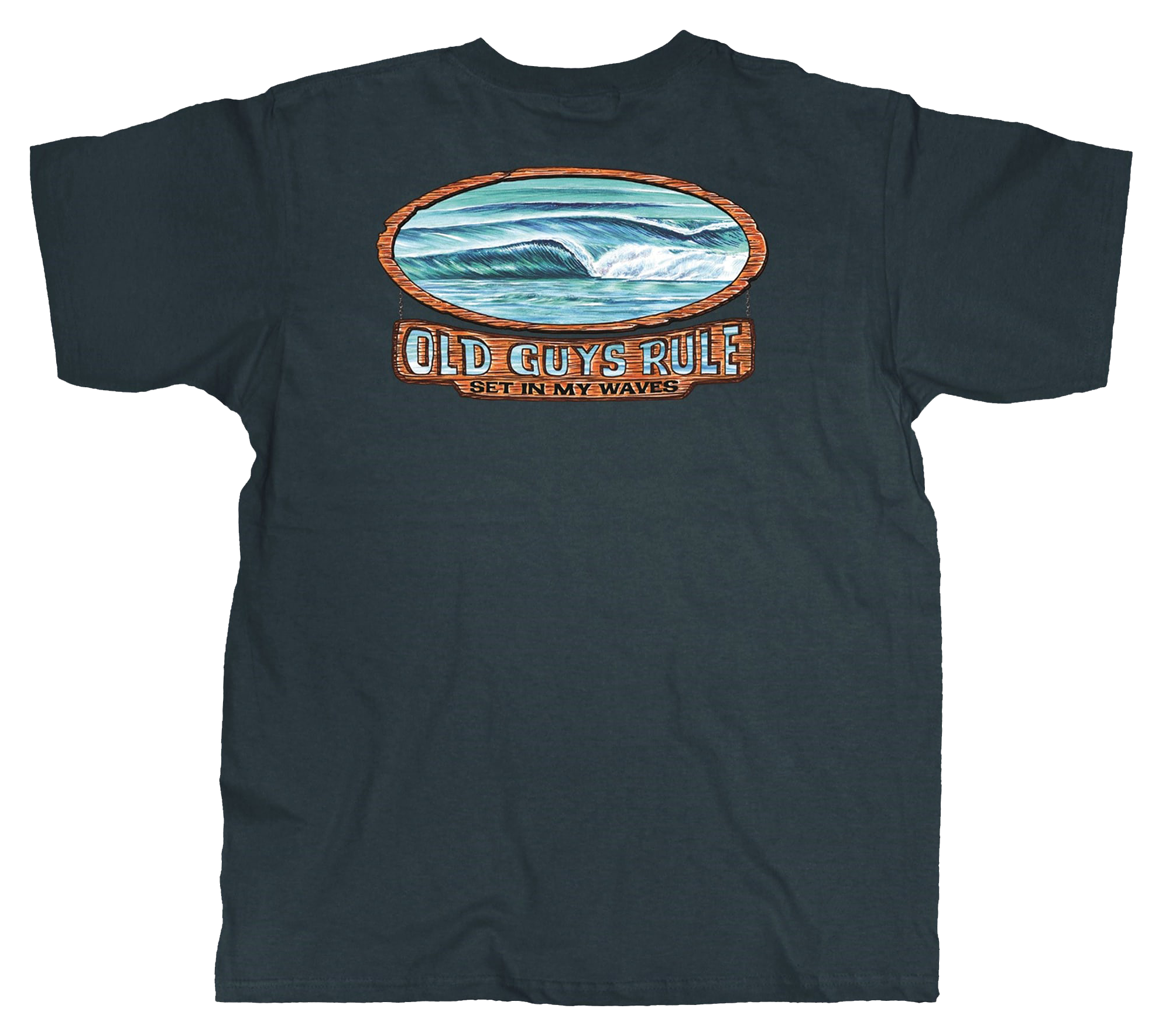 Image of Old Guys Rule Waves Short-Sleeve T-Shirt for Men - Blue Dusk