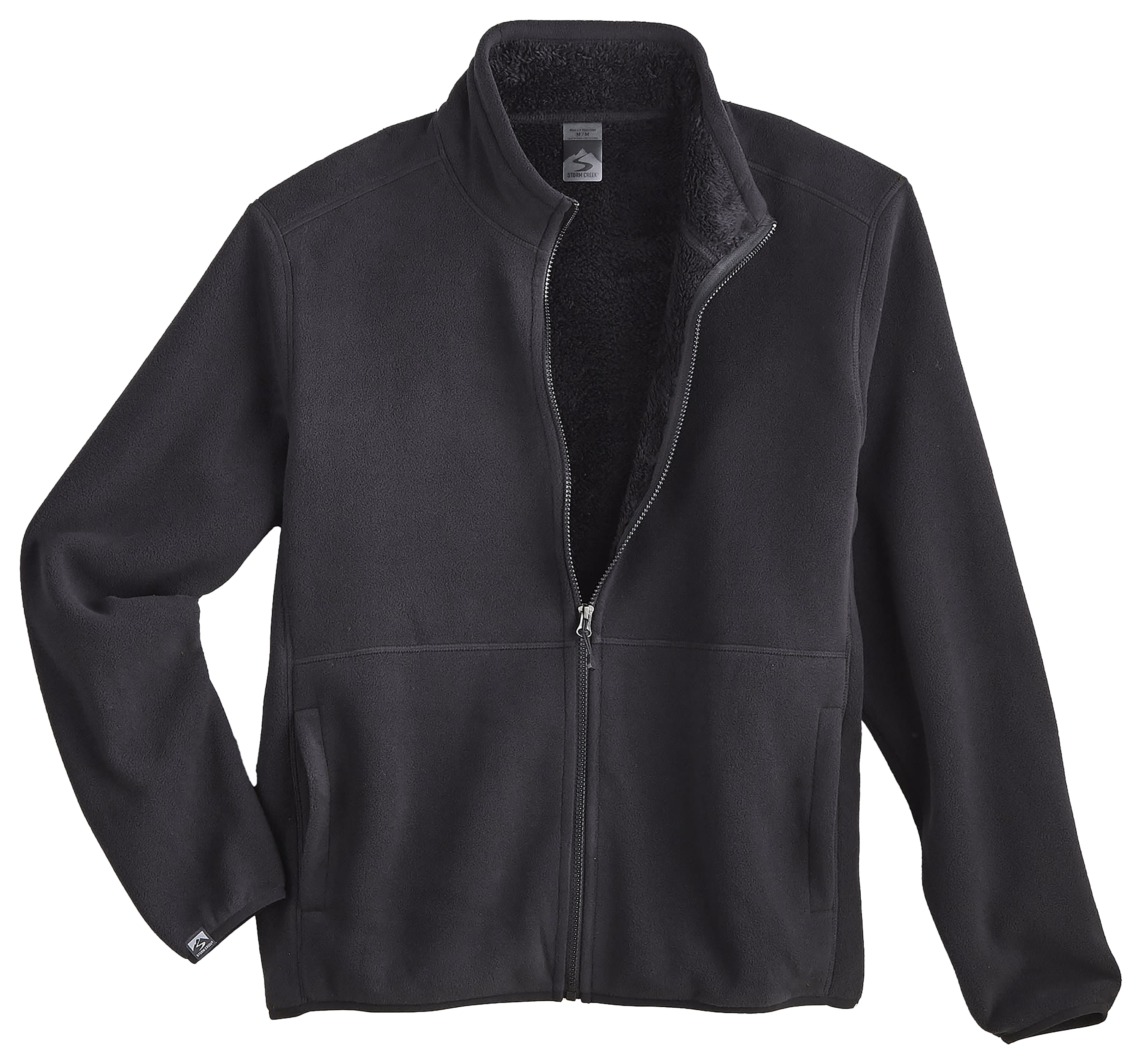 Image of Storm Creek Summit Long-Sleeve Fleece Jacket for Men - Black - M