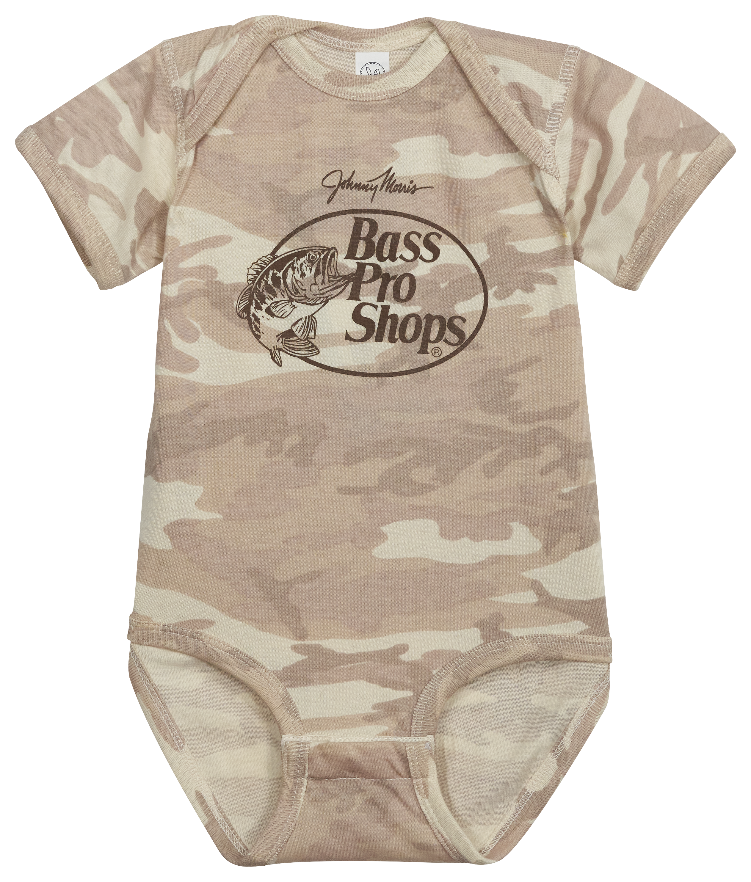 Image of Bass Pro Shops Original Logo Short-Sleeve Bodysuit for Babies - Natural Camo-23 - Newborn