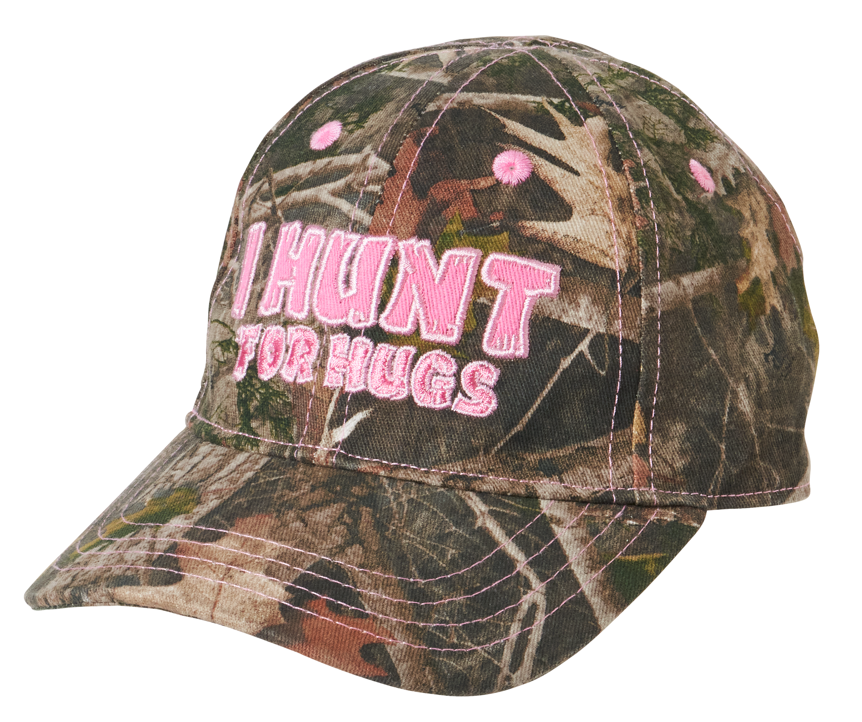 Image of Bass Pro Shops I Hunt for Hugs Camo Cap for Babies - TrueTimber Kanati Mini/Pink