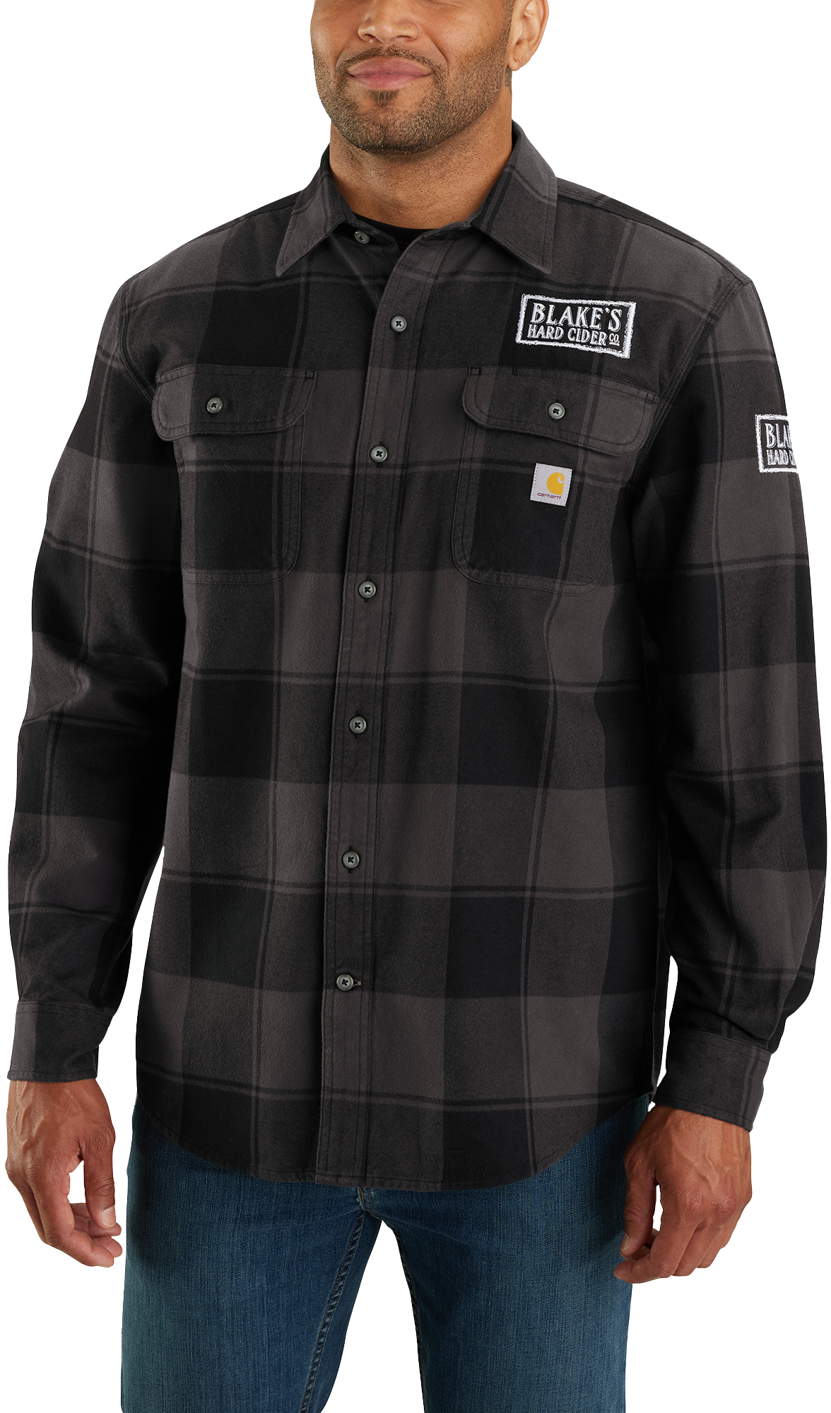 CARHARTT Heavyweight Flannel Plaid Long-Sleeve Shirt for Men