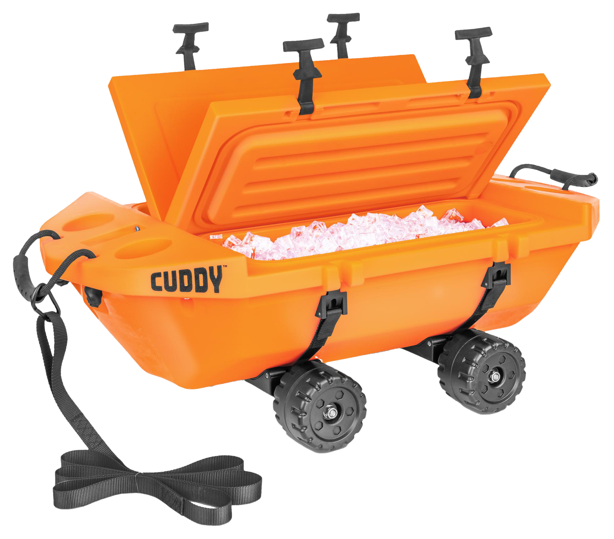 Image of GoSports Outdoor Cuddy Crawler 40-Quart Cooler with Wheels - Orange