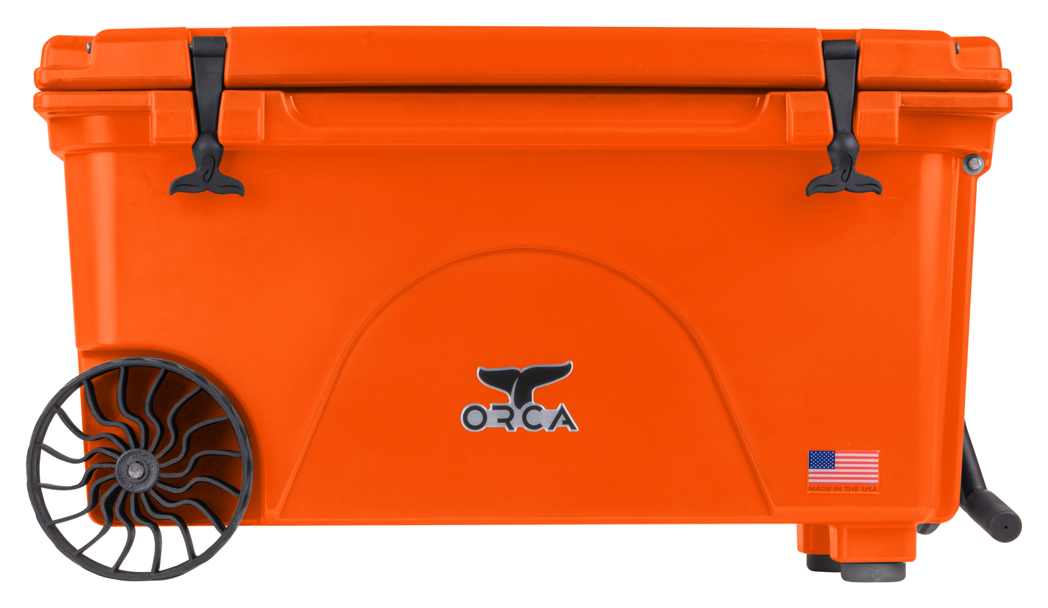 Image of ORCA 65-Quart Wheeled Cooler - Blaze Orange