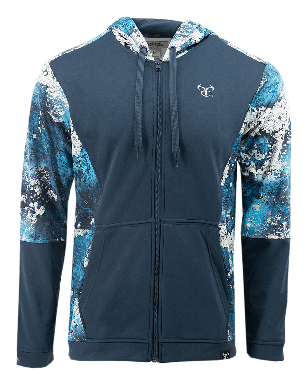 Image of TrueTimber Full-Zip Performance Hoodie for Men - Steel Blue/TrueTimber Rift - S