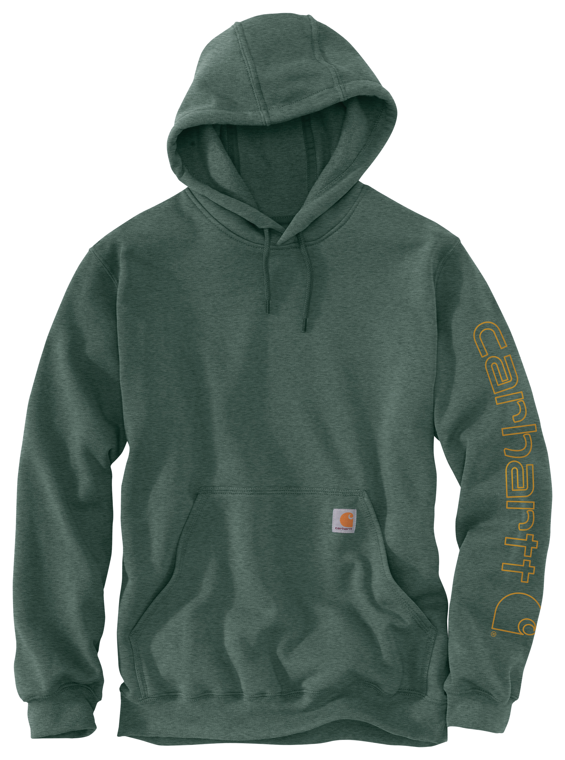 Image of Carhartt Loose-Fit Midweight Logo Hoodie for Men - Frosted Balsam Heather - M