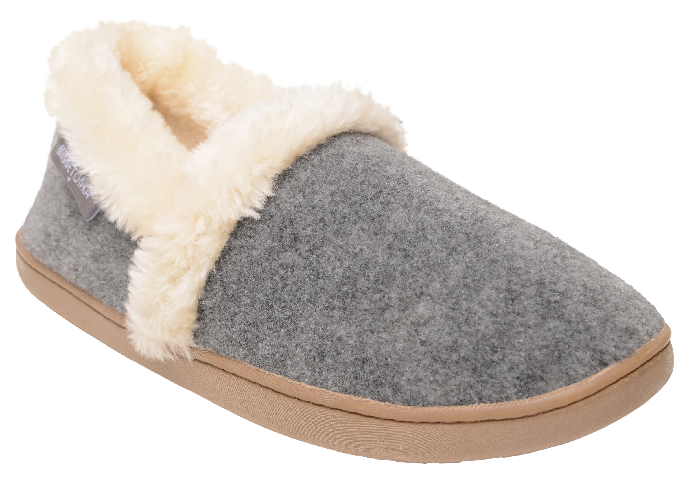 Image of "Minnetonka Moccasin Dina Slippers for Ladies - Grey "