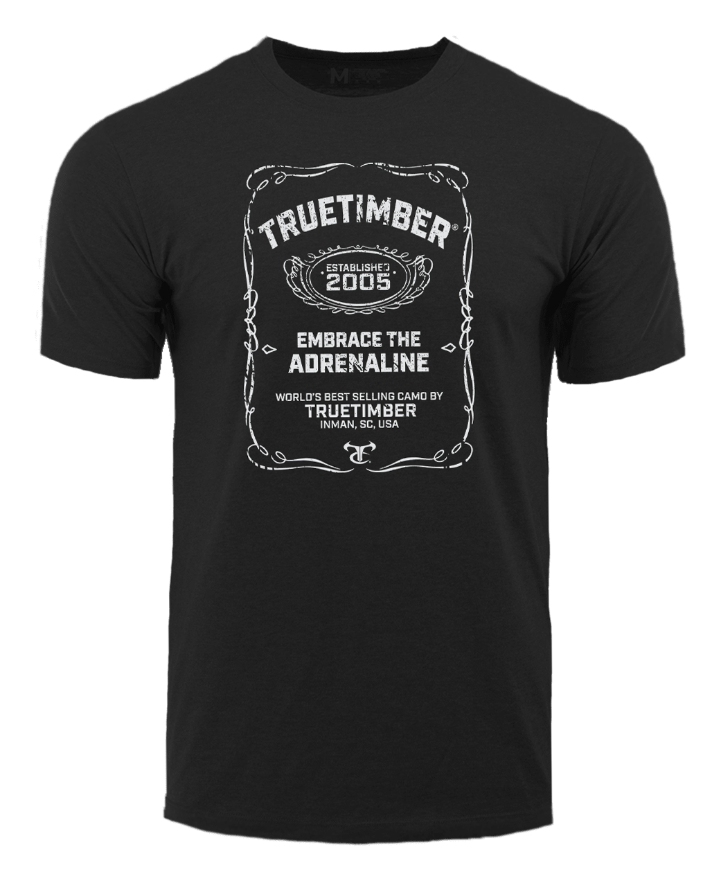 Image of TrueTimber Embrace the Adrenaline Short-Sleeve T-Shirt for Men - Black - S