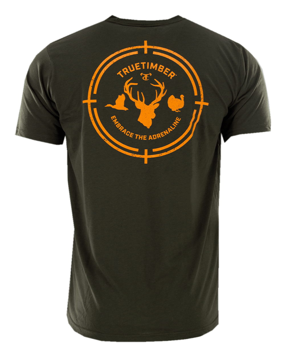 Image of TrueTimber Embrace the Adrenaline Blaze Scope Short-Sleeve T-Shirt for Men - Forest Night - S