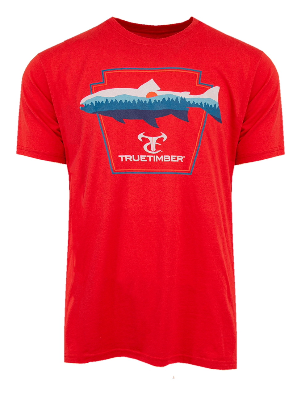 Image of TrueTimber Mountain Trout Short-Sleeve T-Shirt for Men - Red - M