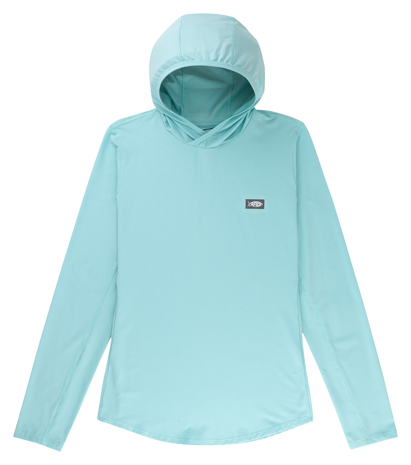 Image of AFTCO Air-O Mesh Performance Long-Sleeve Hoodie for Ladies - Pastel Turquoise Heather - L