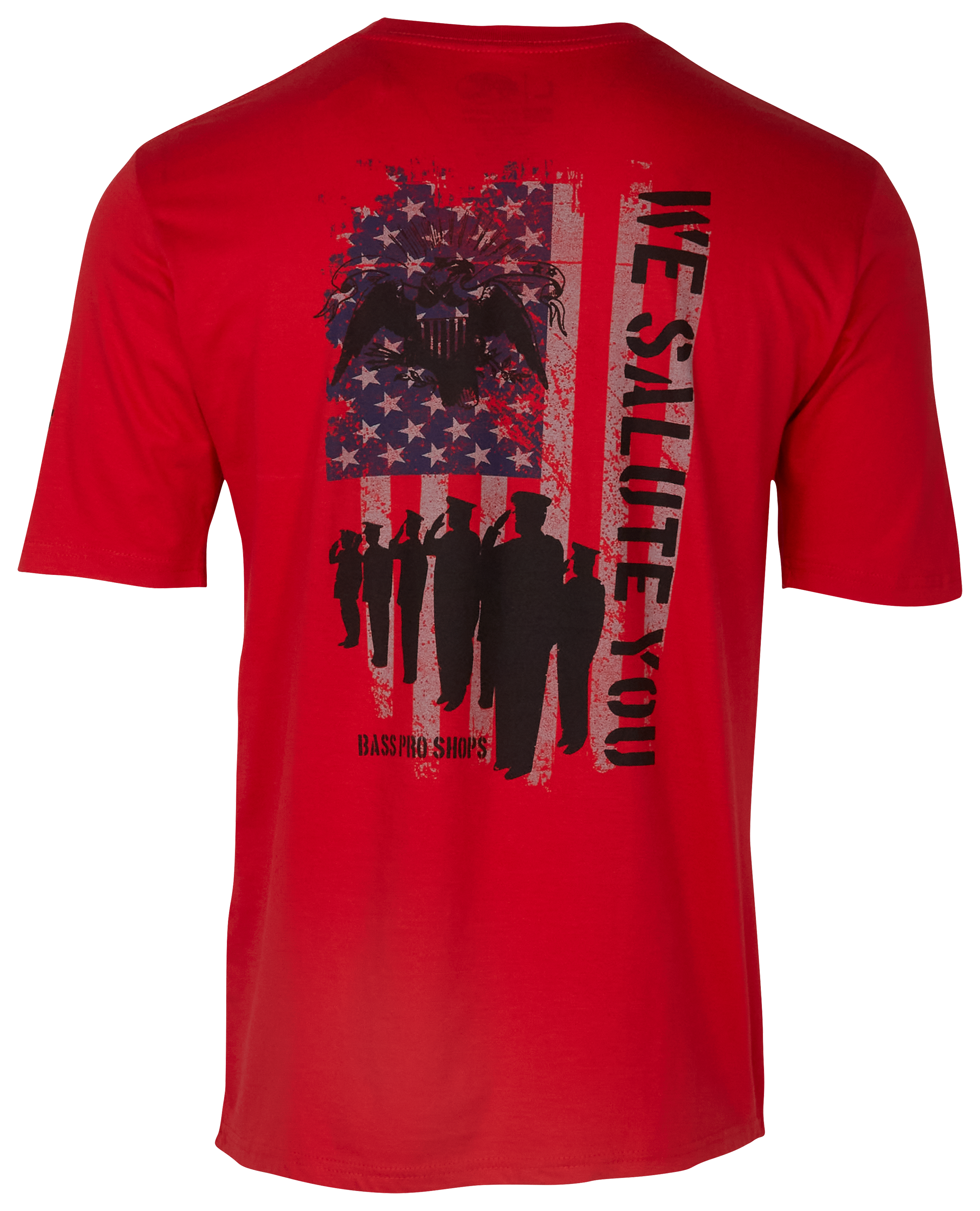 Image of Bass Pro Shops We Salute You Short-Sleeve T-Shirt for Men - Red