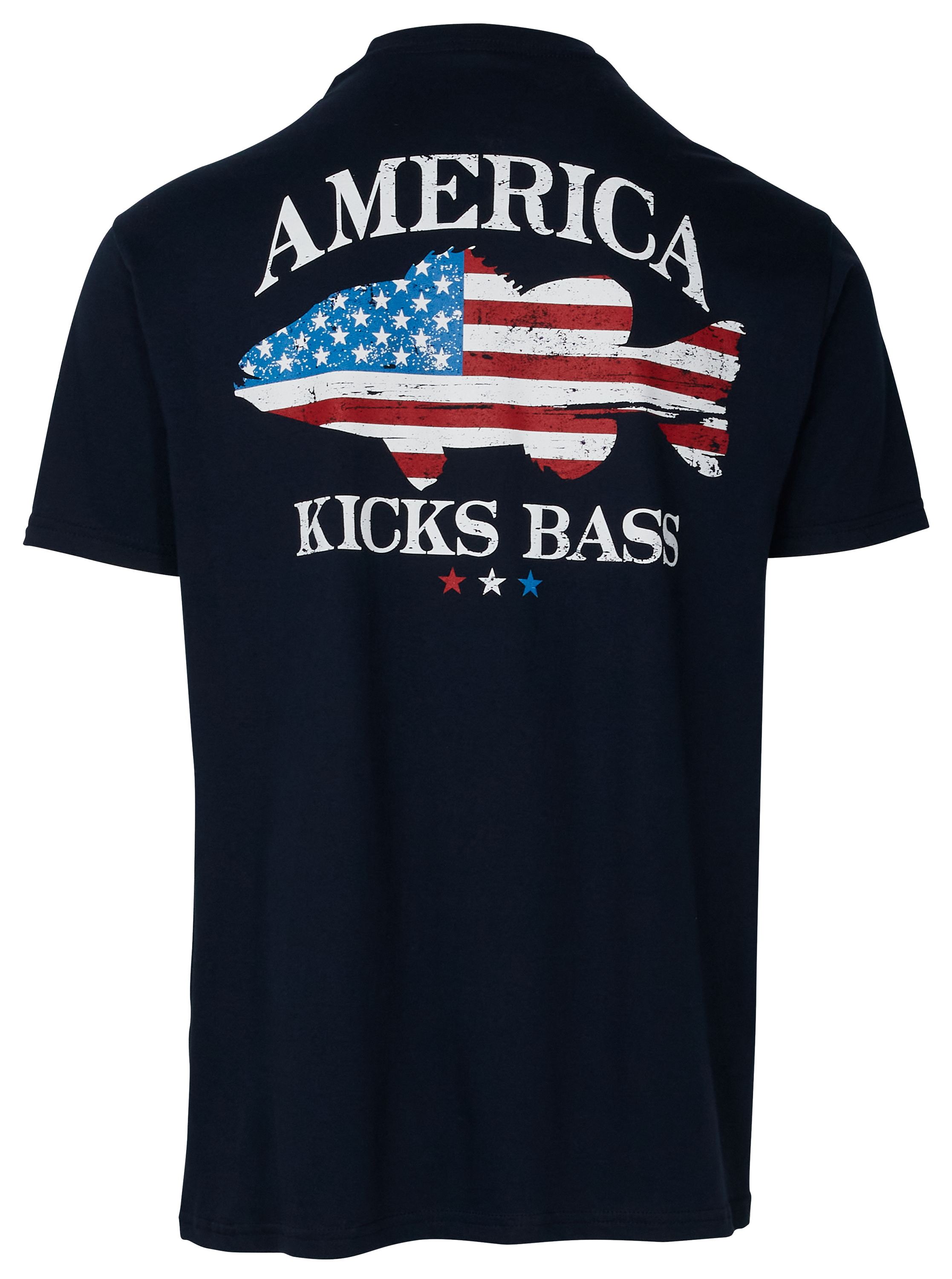 Image of Bass Pro Shops America Kicks Bass Short-Sleeve T-Shirt for Men - Navy