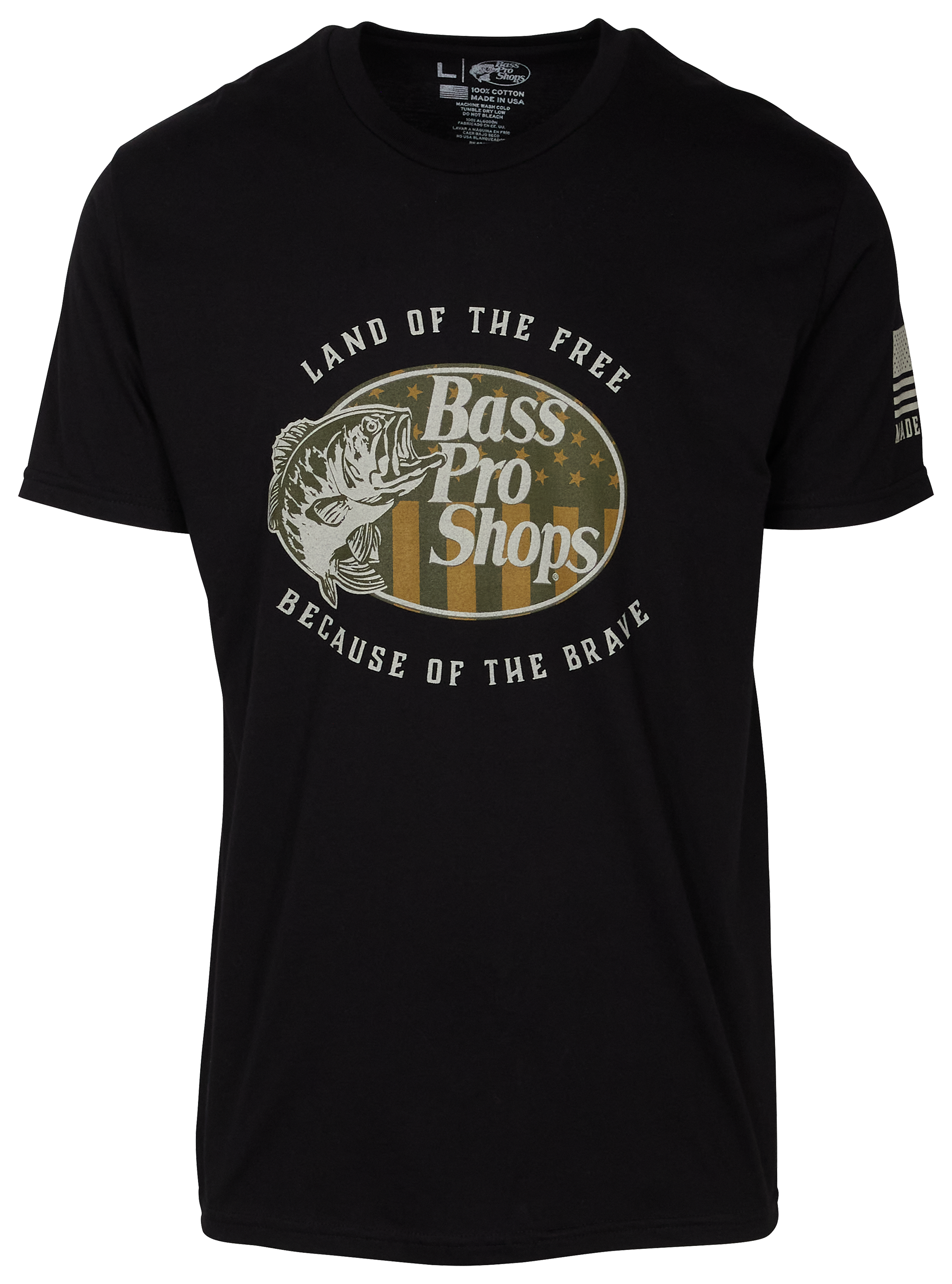 Image of Bass Pro Shops USA Made Short-Sleeve T-Shirt for Men - Black - S
