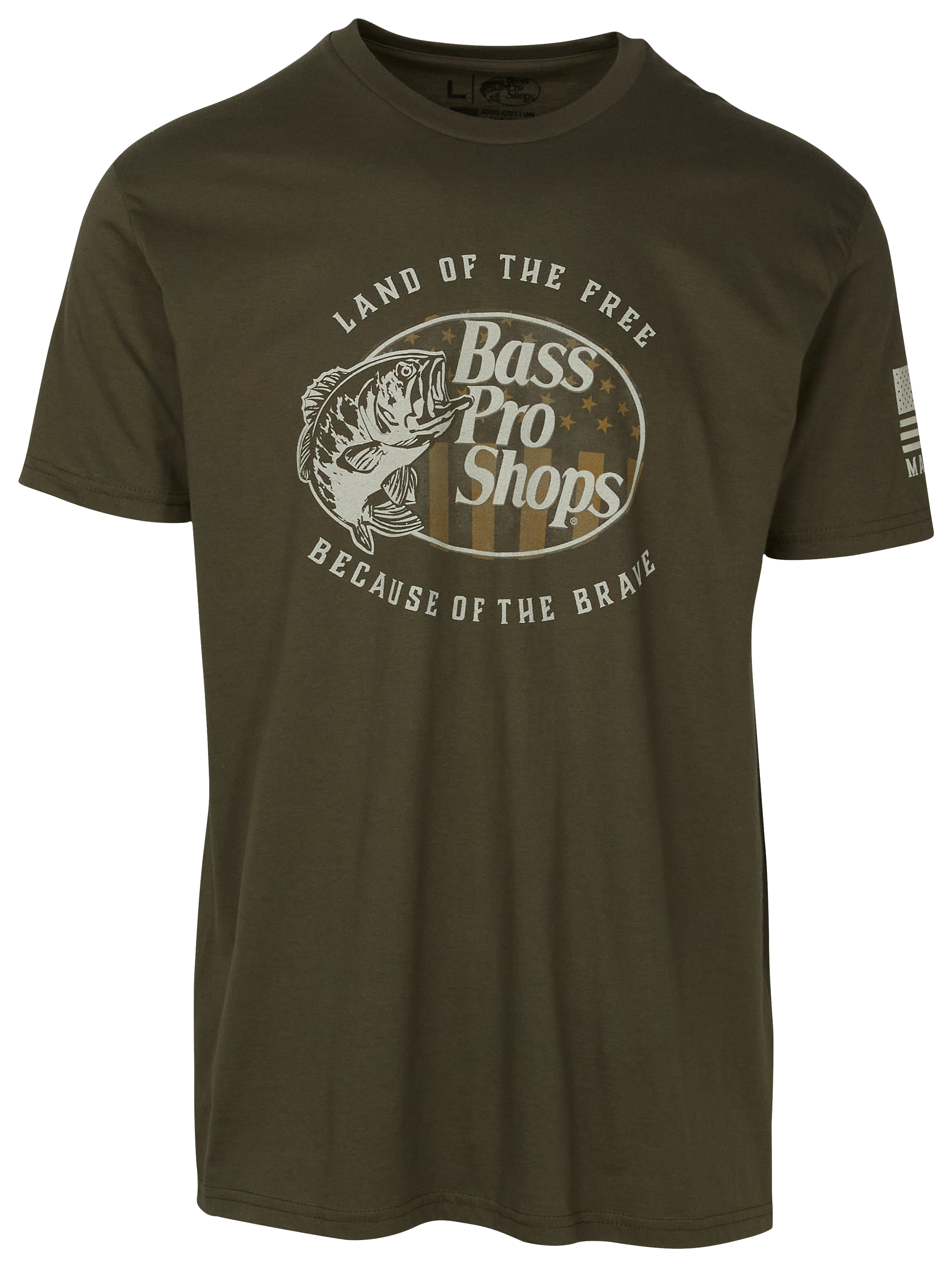 Image of Bass Pro Shops USA Made Short-Sleeve T-Shirt for Men - Olive