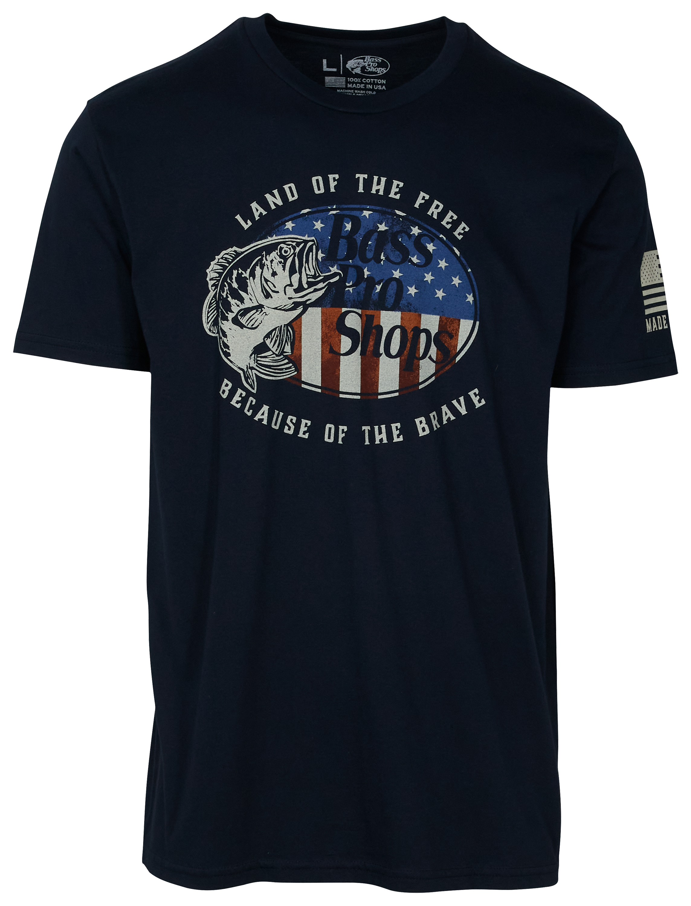 Image of Bass Pro Shops USA Made Short-Sleeve T-Shirt for Men - Navy