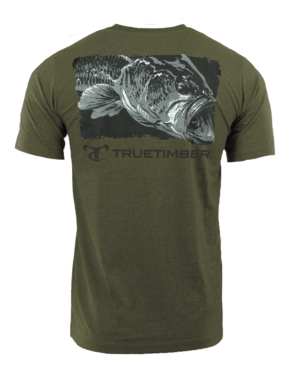 Image of TrueTimber Fishing Swimming Bass Short-Sleeve T-Shirt for Men - Forest Night - M