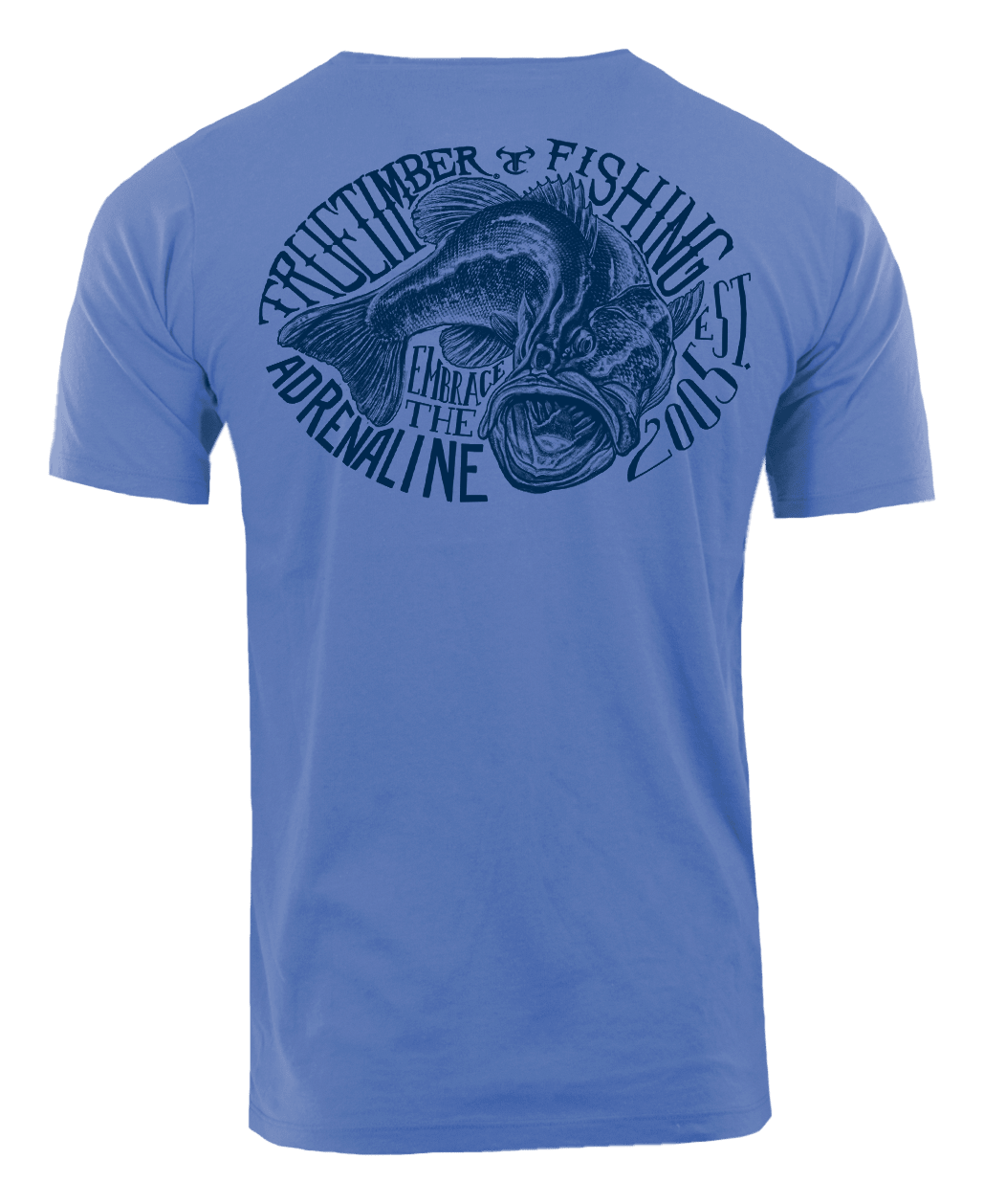 Image of TrueTimber Fishing Embrace the Adrenaline Short-Sleeve T-Shirt for Men - Marina Blue - M