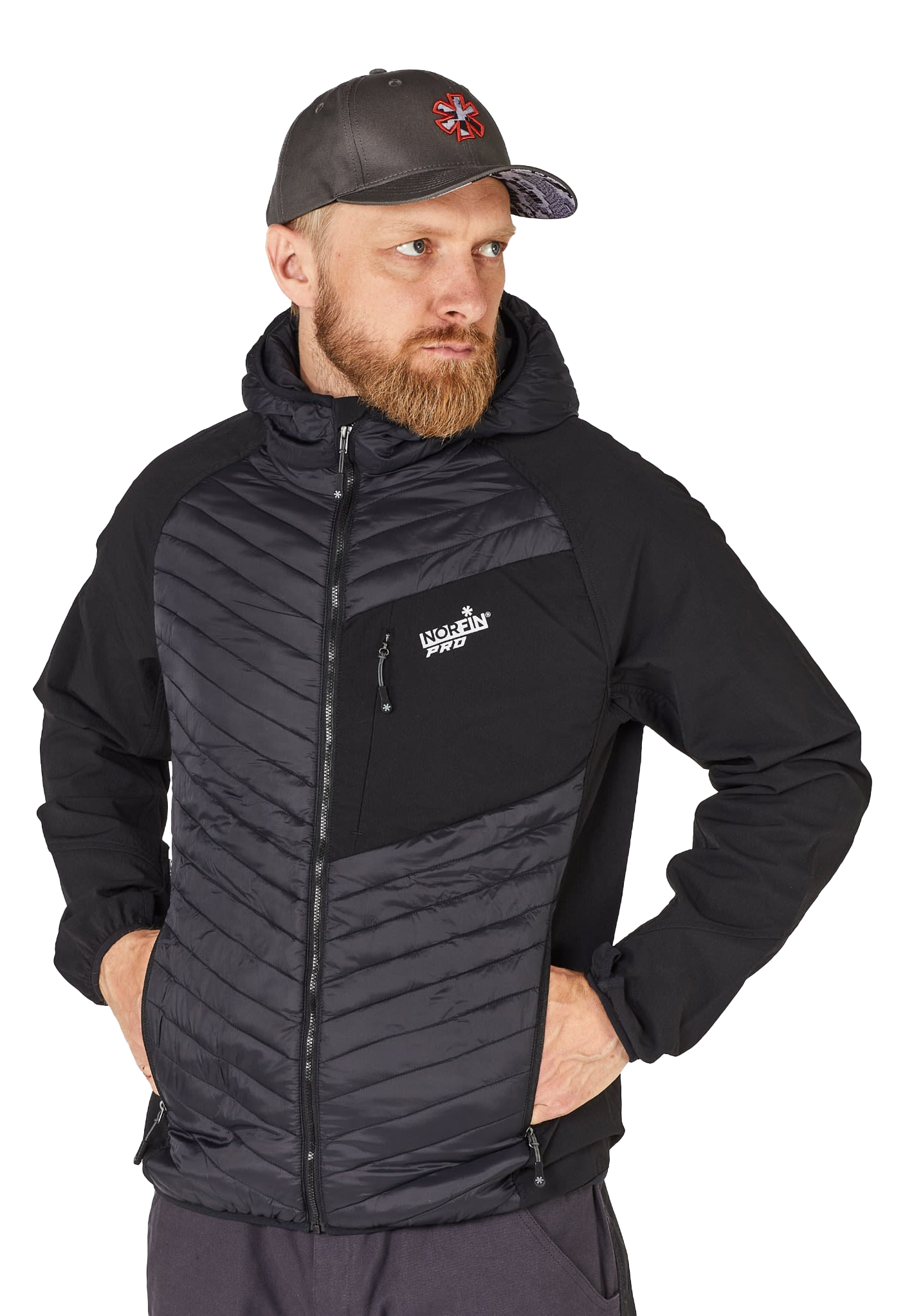 Image of Norfin Thermo Pro Jacket for Men - Black - 3XL