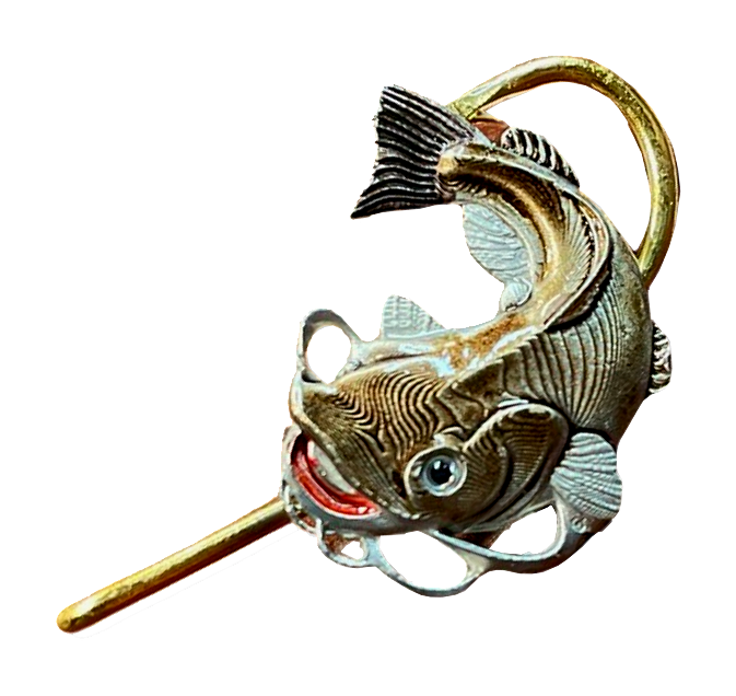 BASS BONE HOOKIT© Hat Hook - Fishing Hat Pin - Fishing Hat Clip - Fish –  Off The Hook Jeweler