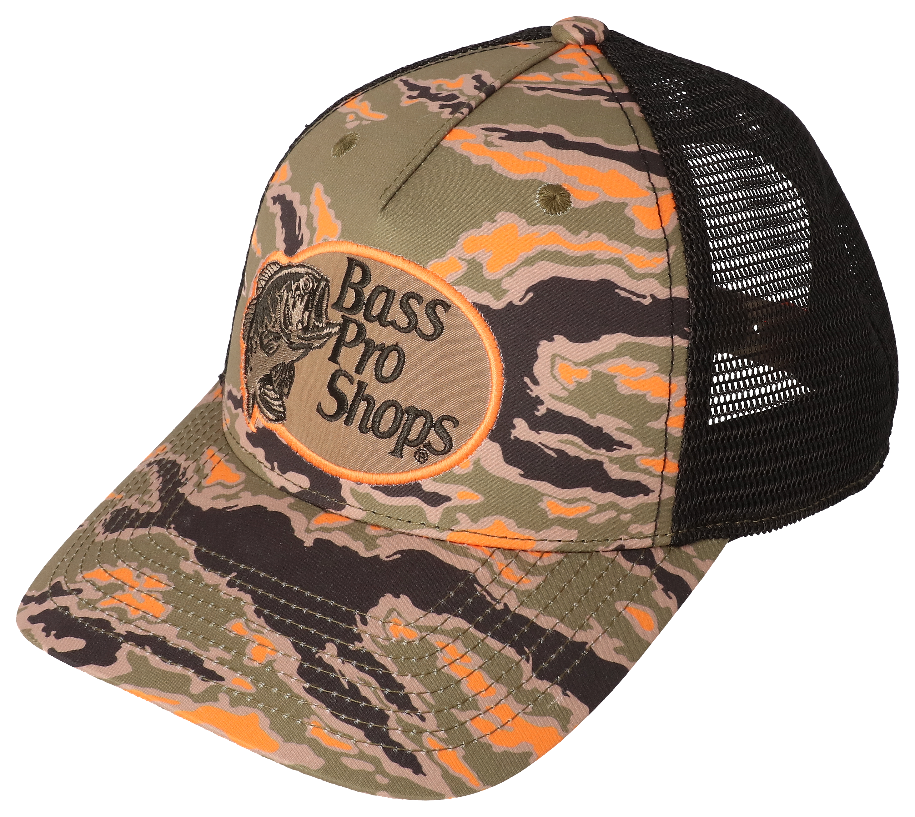 Image of Bass Pro Shops Performance Mesh-Back Cap - Orange Camo