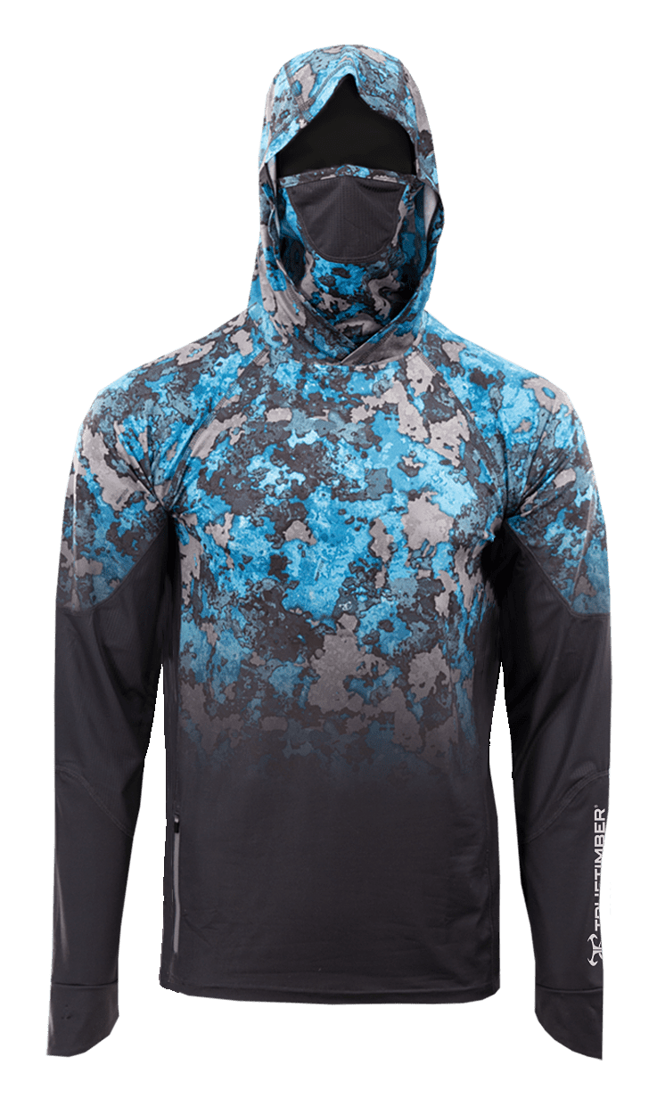 Image of TrueTimber SightCast All-in-One Gradient Hoodie for Men - TrueTimber Riptide/December Sky
