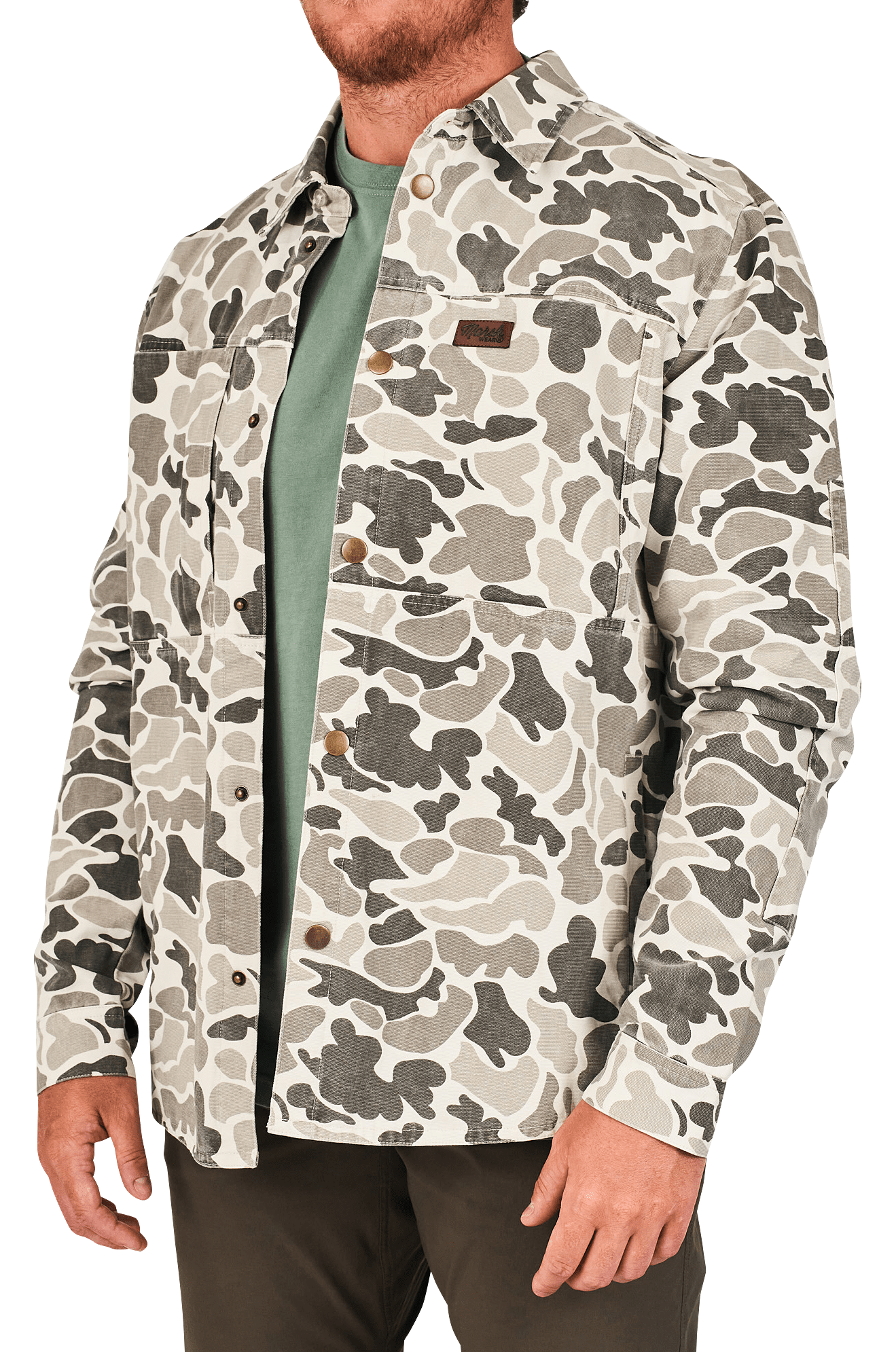 Image of Marsh Wear Delano Shacket - Stone Mallard Camo