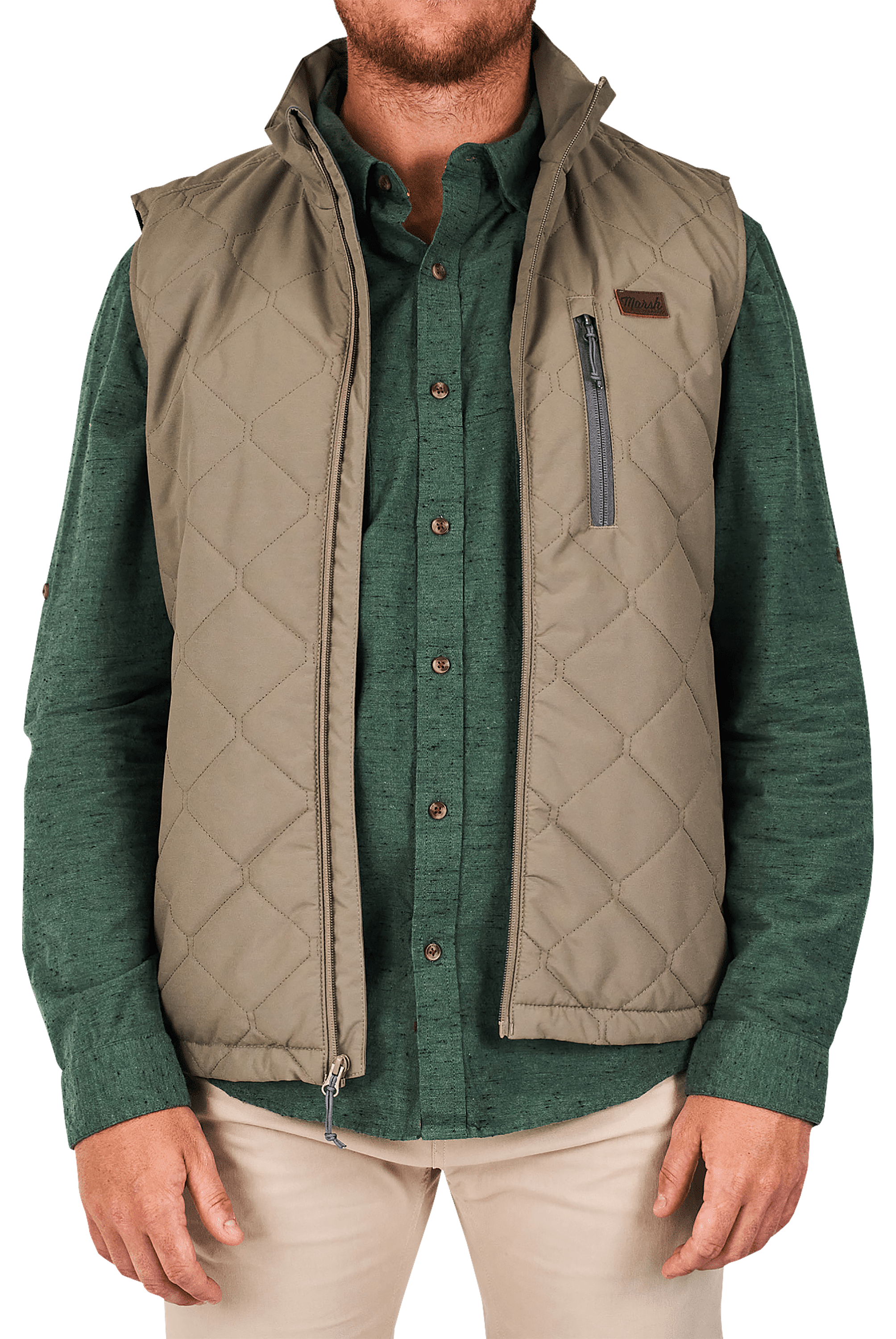 Image of Marsh Wear Barnwell Puff Vest - Rock
