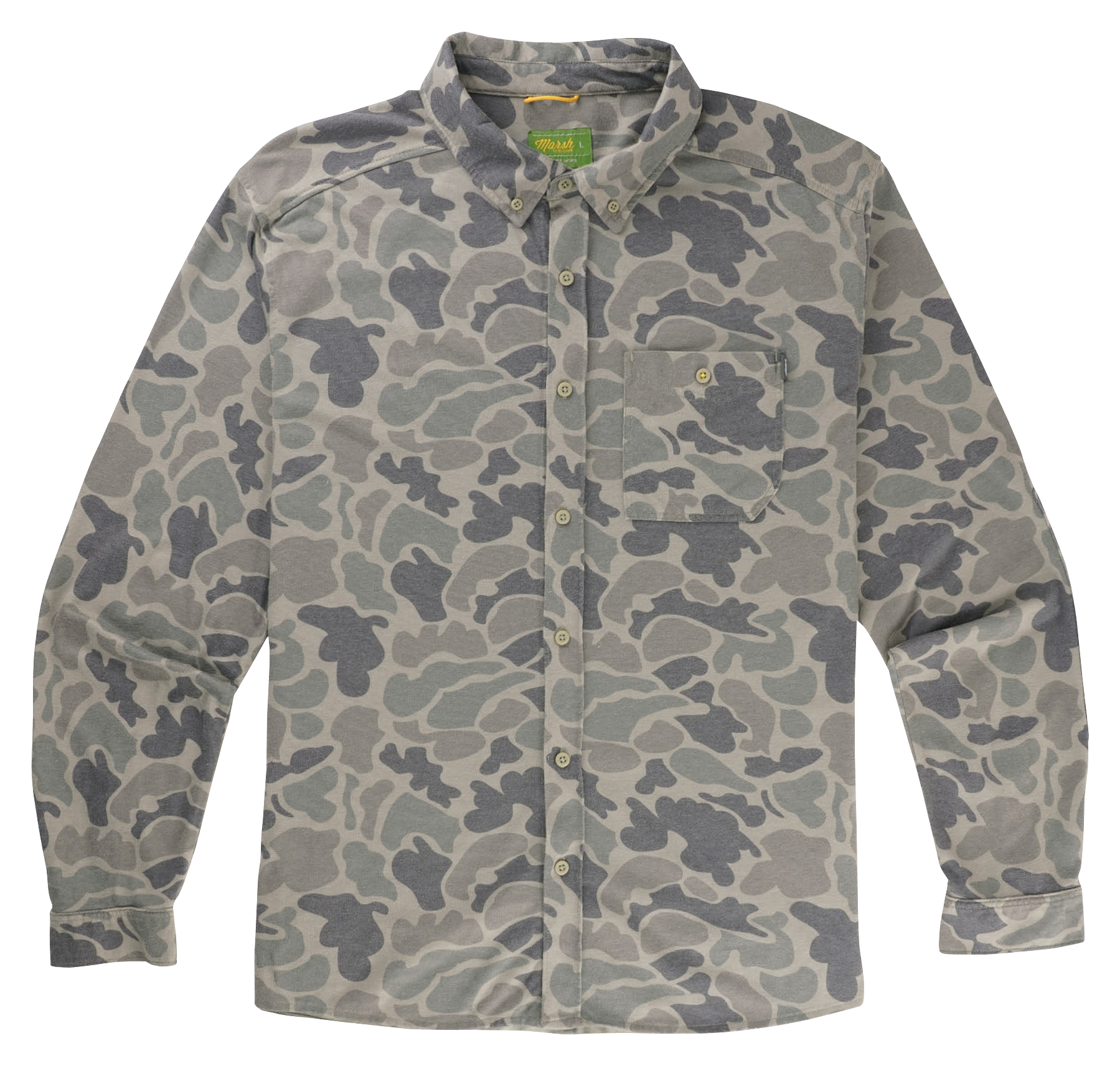 Image of Marsh Wear Lobeco Long-Sleeve Shirt - Dark Green Mallard Camo