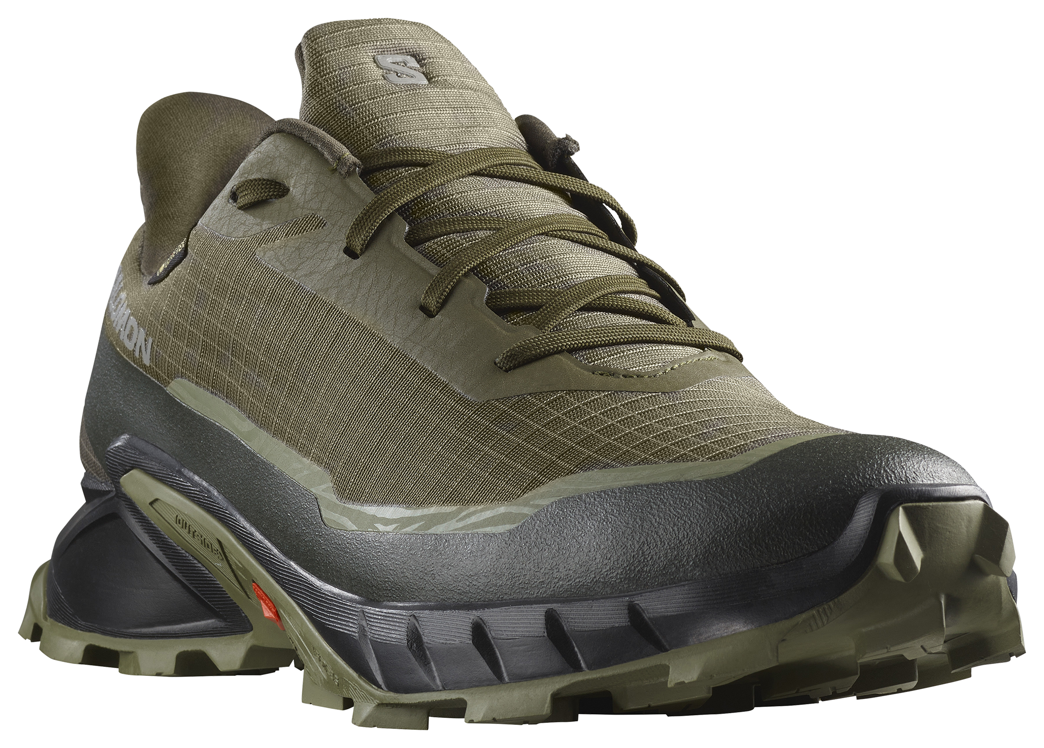 Image of Salomon Alphacross 5 GORE-TEX Trail Running Shoes for Men - Olive Night