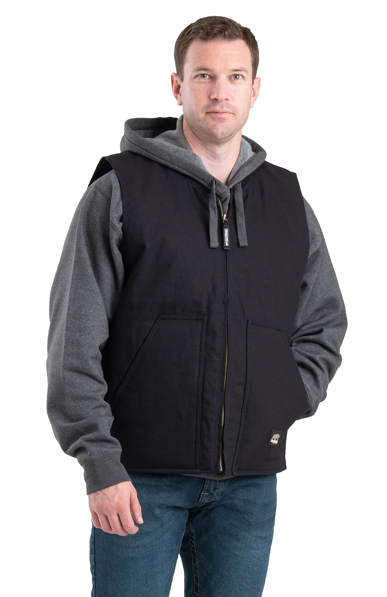 Image of Berne Heritage Duck Vest for Men - Black - 5XL