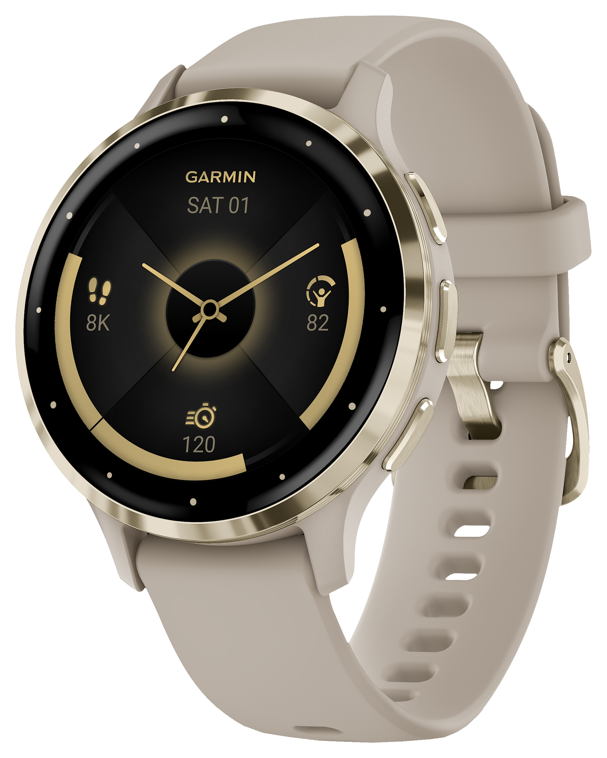 Image of Garmin Venu 3S GPS Smartwatch - Gold/French Gray