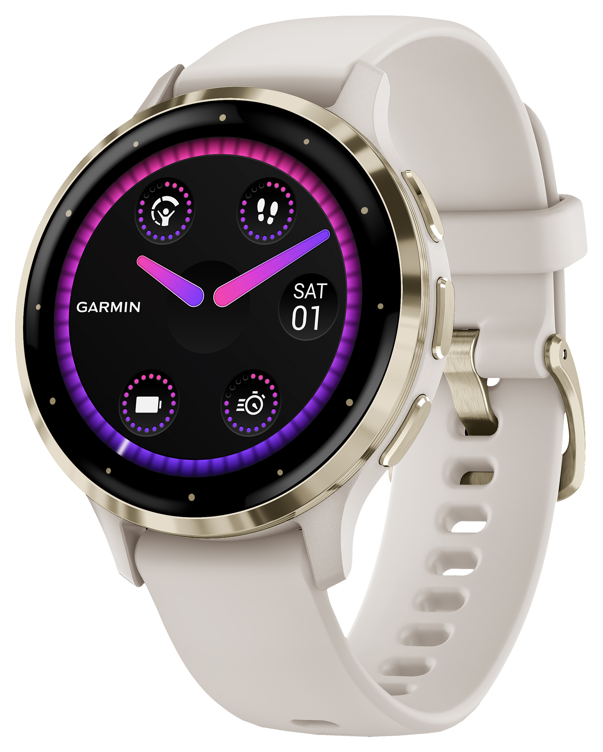 Image of Garmin Venu 3S GPS Smartwatch - Gold/Ivory