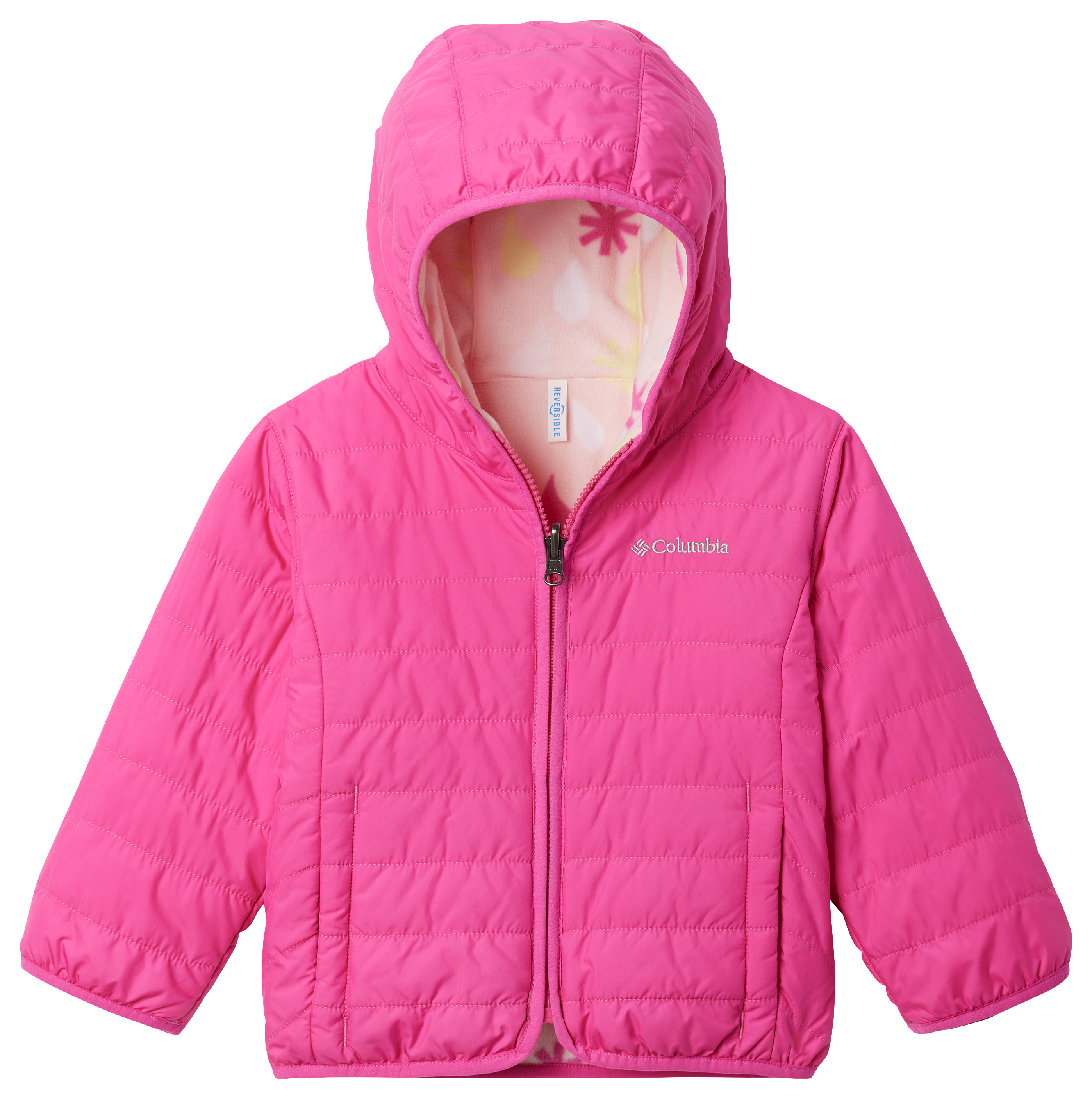 Image of Columbia Double Trouble II Reversible Jacket for Toddlers - Pink Ice/Satin Pink Sleet - 3T