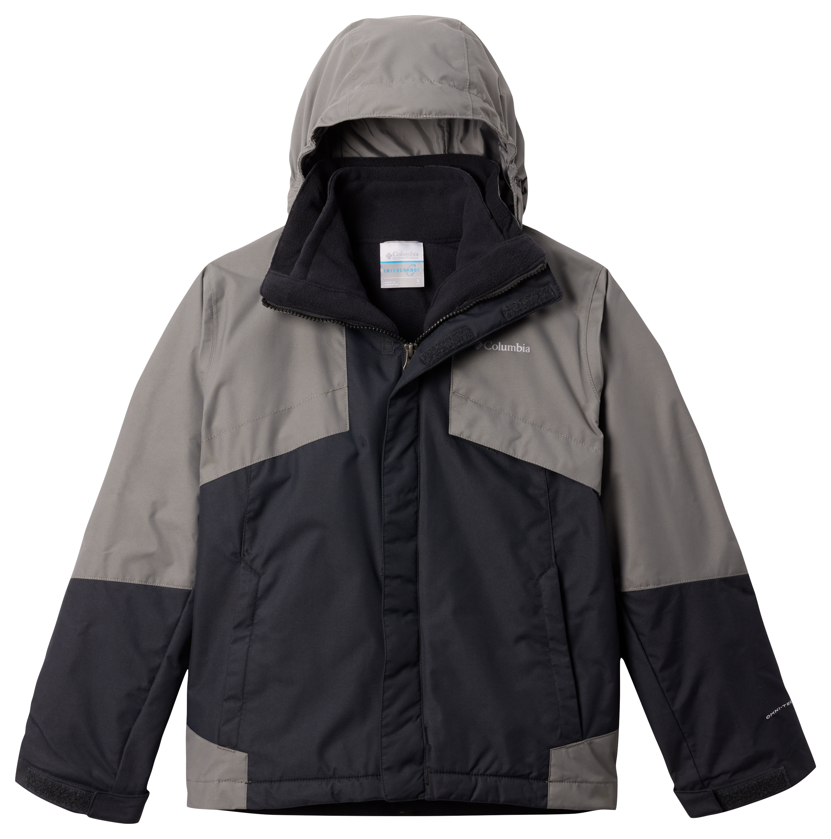 Image of Columbia Bugaboo III Fleece Interchange Jacket for Kids - Black/City Grey - XXS