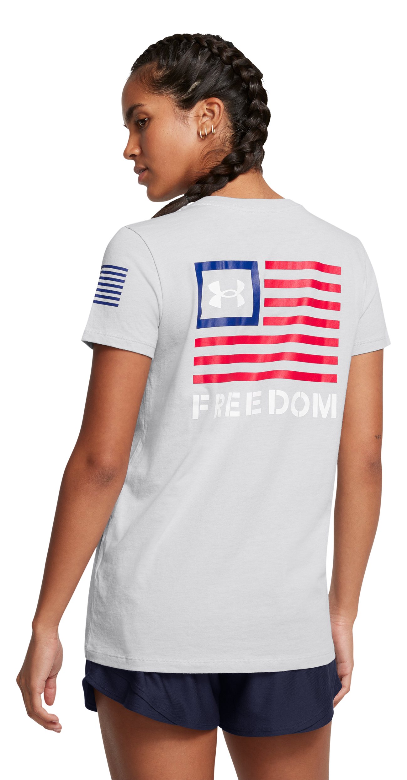 UNDER ARMOUR Freedom Banner Short-Sleeve T-Shirt for Ladies