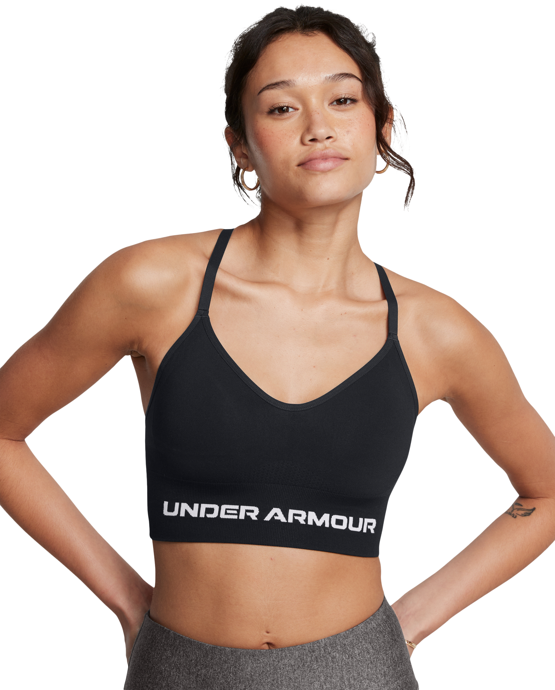 Image of Under Armour Vanish Seamless Low Sports Bra for Ladies - Black - XL